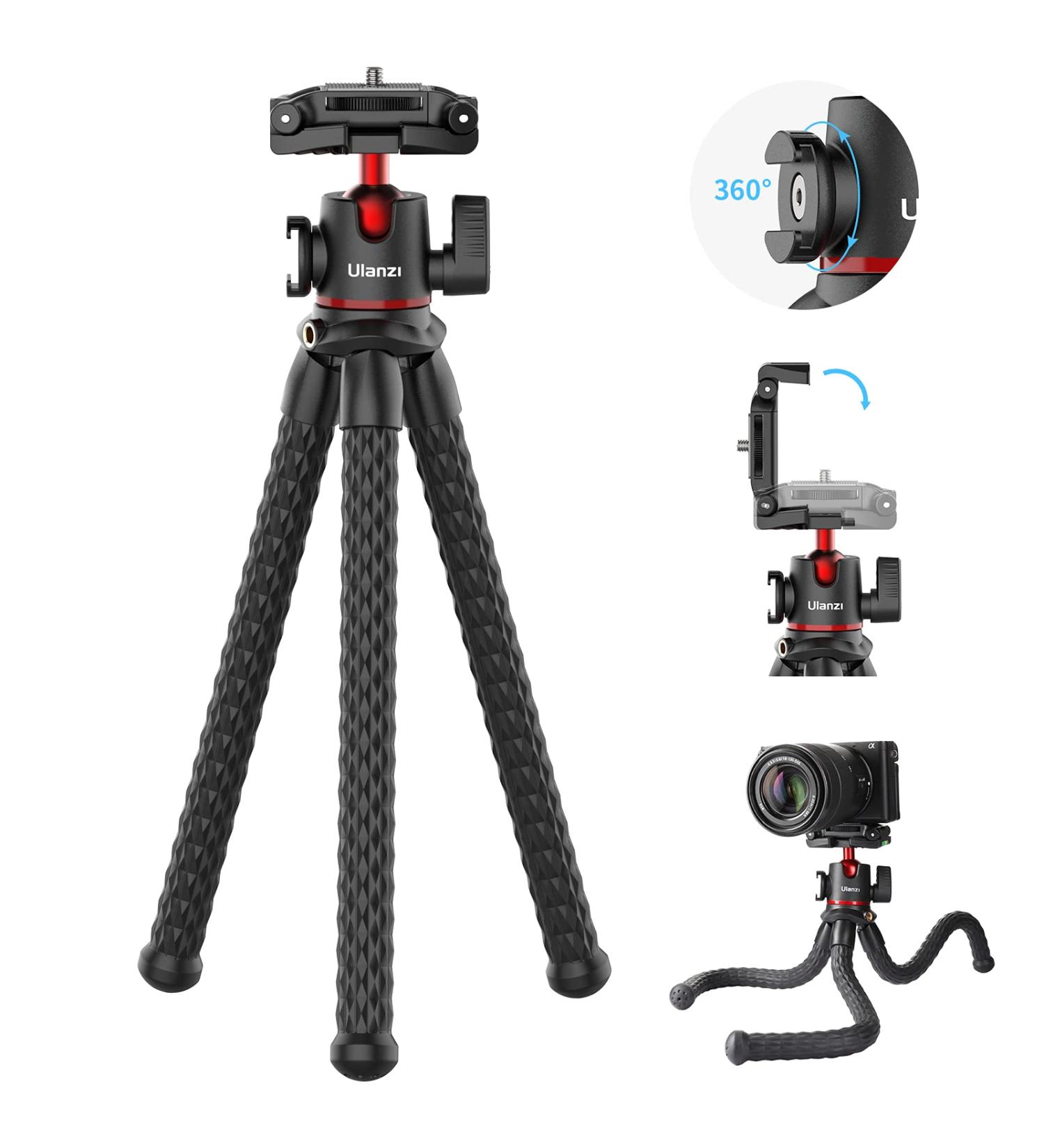 ULANZI MT-33 Flexible Mini Tripod with 1/4 Screw for Magic Arm, Octopus Tripod - Compatible with iPhone 12, Samsung, Canon, Nikon, Sony Cameras - Buy Online on GoSupps.com
