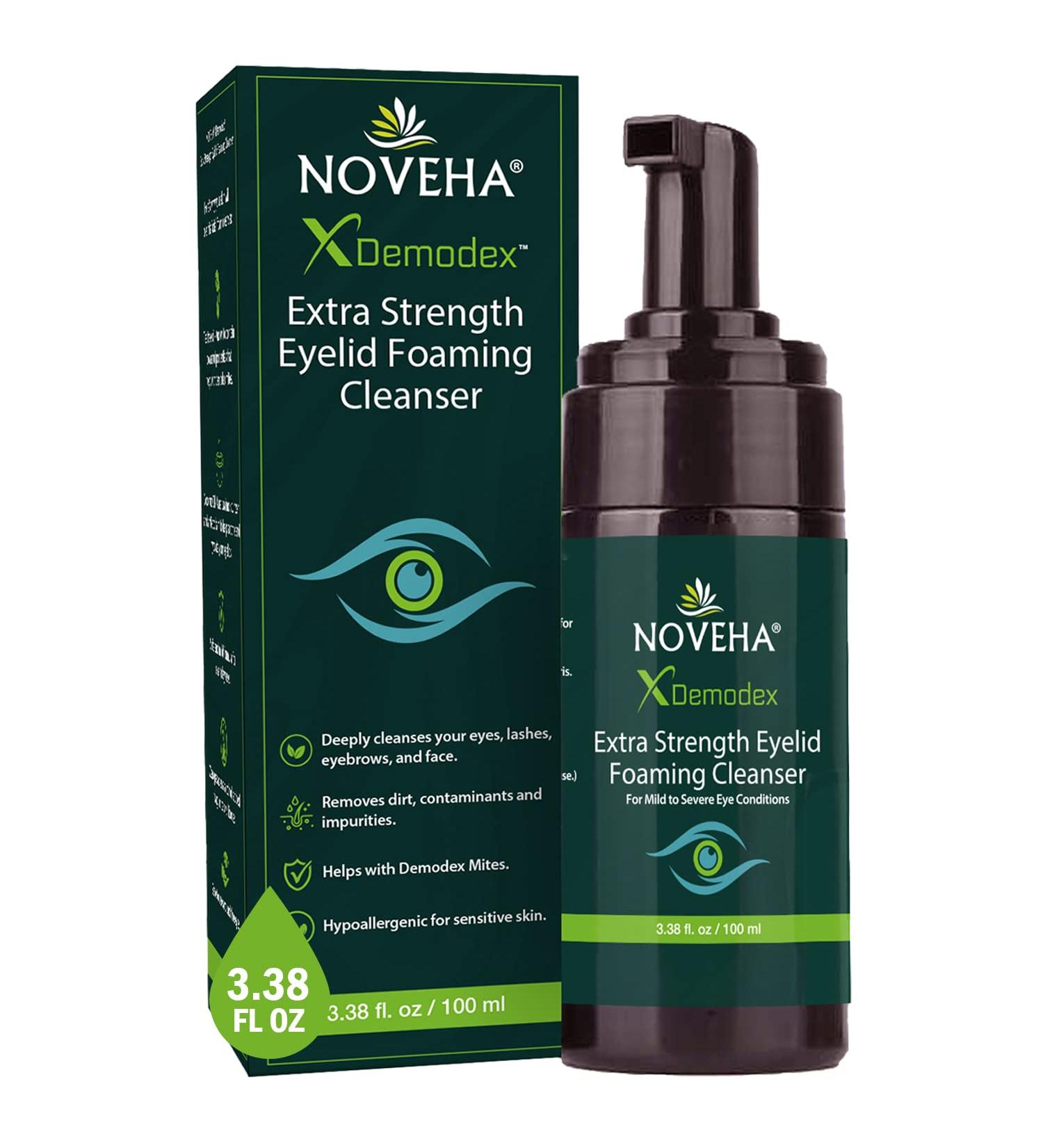 Demodex Eyelid Cleanser Foam | Tea Tree Oil Formula for MGD, Stye & Eye Irritations | Daily Face Wash 3.38 fl oz - Buy Online on GoSupps.com
