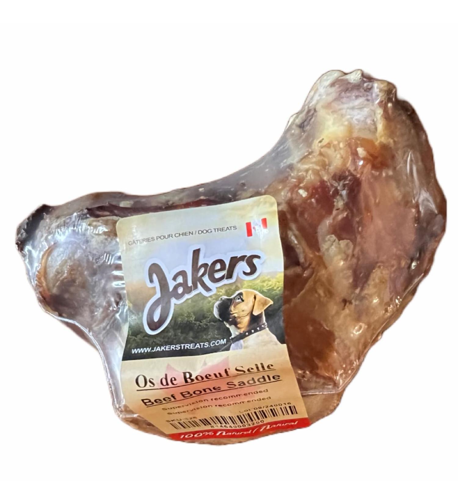 Jakers Dog Treats Beef Saddle Bone for Medium Large XL Dogs | Made in Canada | No Additives no Preservatives - Buy Online on GoSupps.com