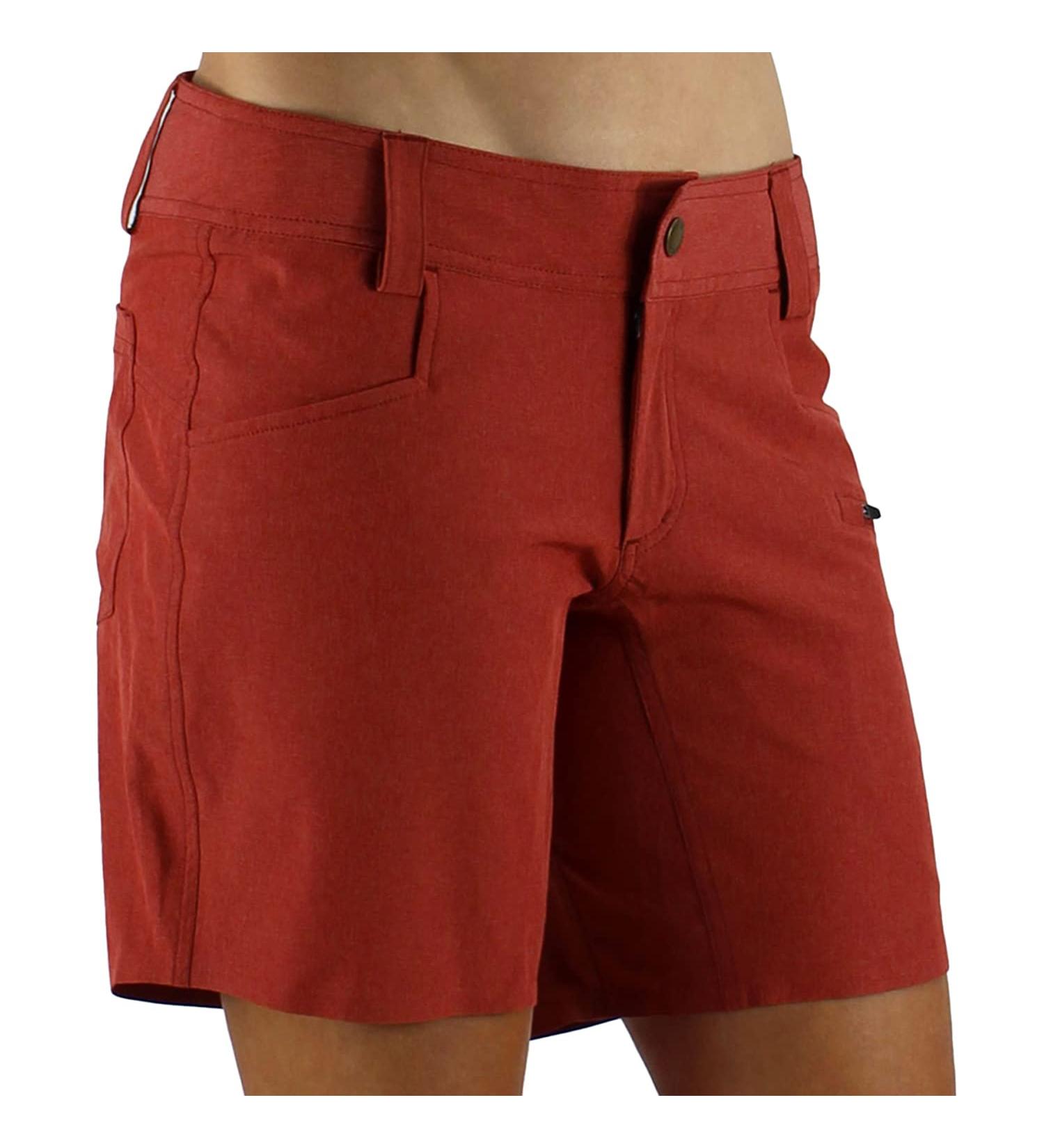 Club Ride Apparel Women's Eden Cycling Shorts with Level 2 Chamois - 7 Red Cayenne - Medium - Buy Online on GoSupps.com