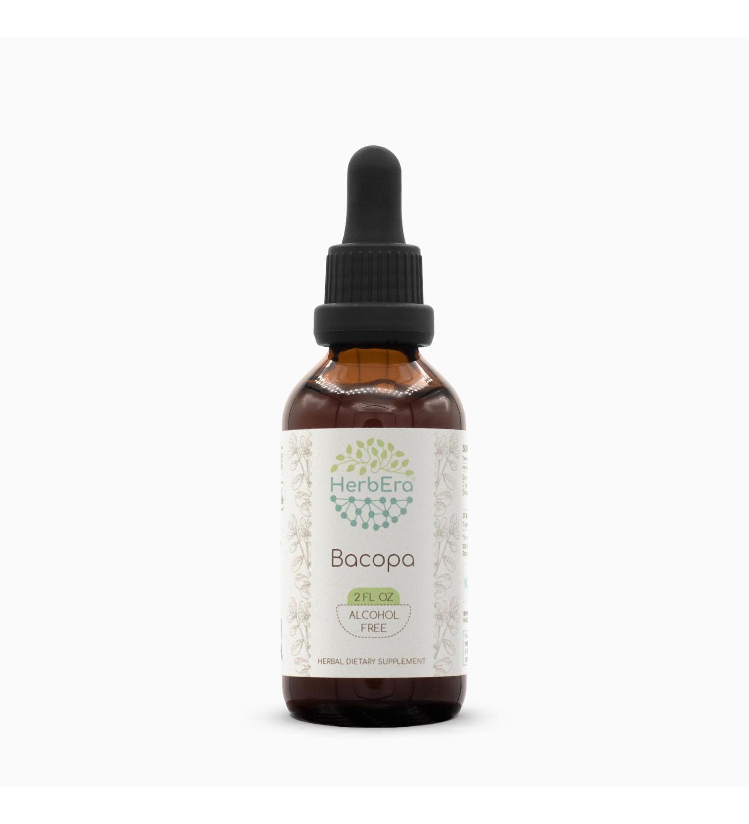 HerbEra Bacopa B60 Alcohol-Free Herbal Extract Tincture Concentrated Liquid Drops Natural Bacopa (Bacopa Monnieri) Dried Herb 2 fl oz 2 Fl Oz (Pack of 1) - Buy Online on GoSupps.com