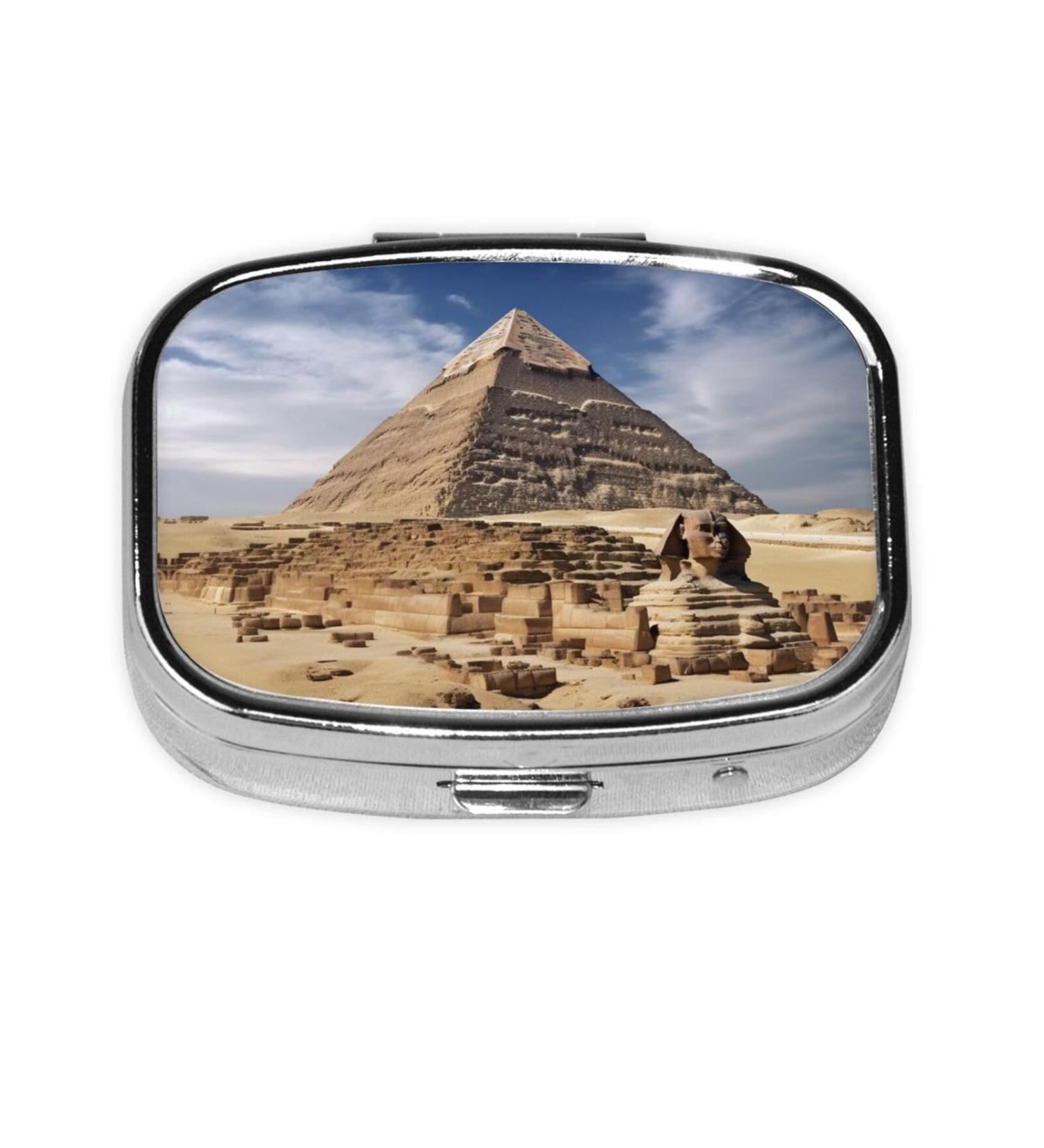 Pyramids of Egypt Small Pill Case | Travel Pill Organizer & Cute Purse Box for Gifts - Buy Online on GoSupps.com