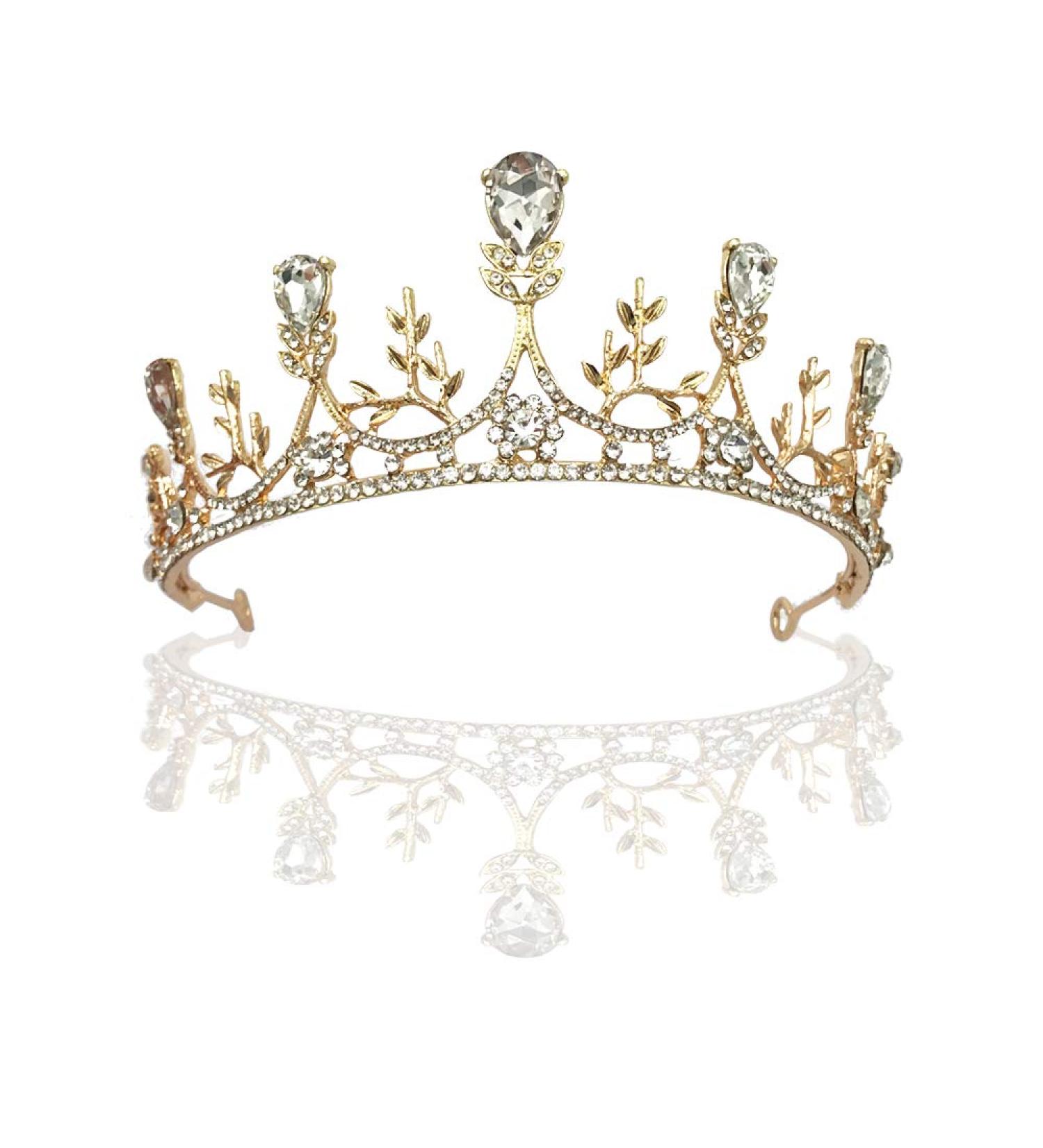 SnowTain Crown Headband | Wedding Diadem with Crystals | Princess Krone & Rapunzel Bridal Accessories - Buy Online on GoSupps.com