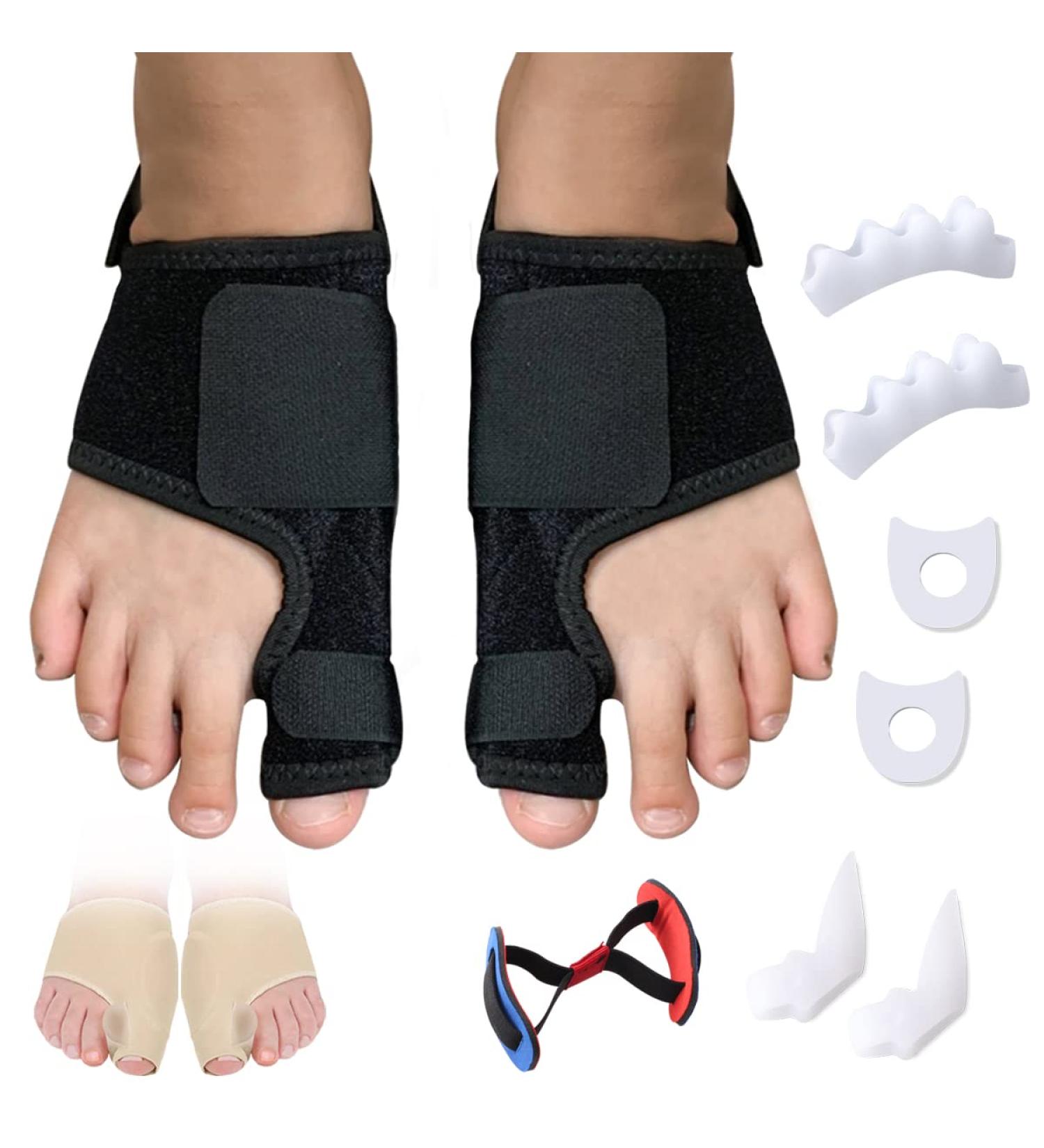Bunion Corrector Kit - 6PCS Splint for Foot Pain Relief | Hallux Valgus Correction Day/Night Support - Women and Men - Buy Online on GoSupps.com