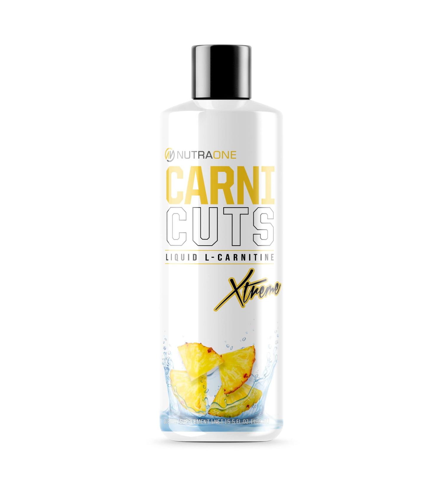 NutraOne Carnicuts Xtreme L-Carnitine Liquid Supplement - Stimulant Free Pineapple Flavor | 31 Servings - International Shipping Available - Buy Online on GoSupps.com