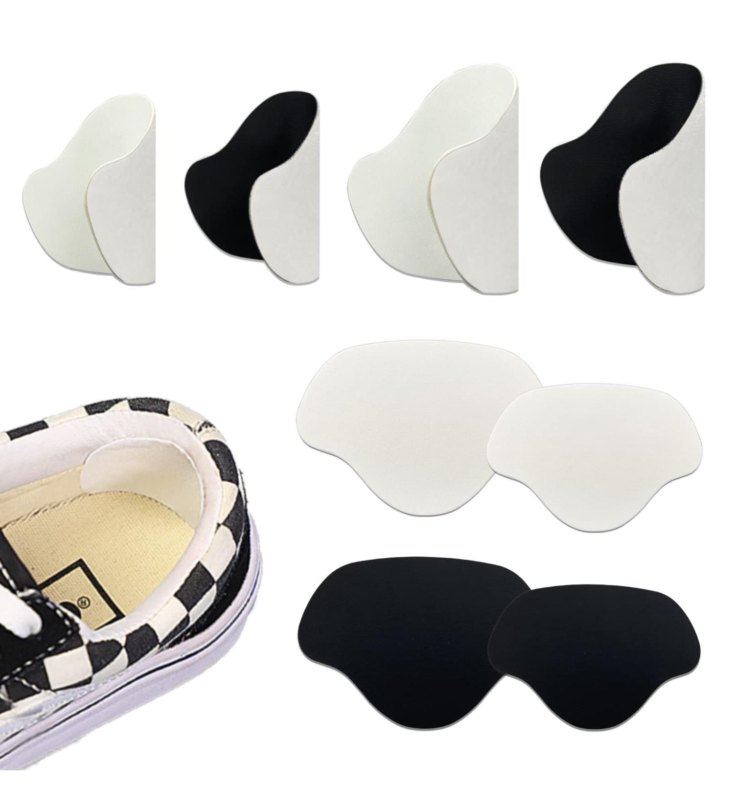 Shoe Heel Repair Patch Self-Adhesive Sneaker Hole Repair Leather Patch Shoe Hole Prevention Patch for Most Types of Shoes Large and Small Black+white 4 - Buy Online on GoSupps.com