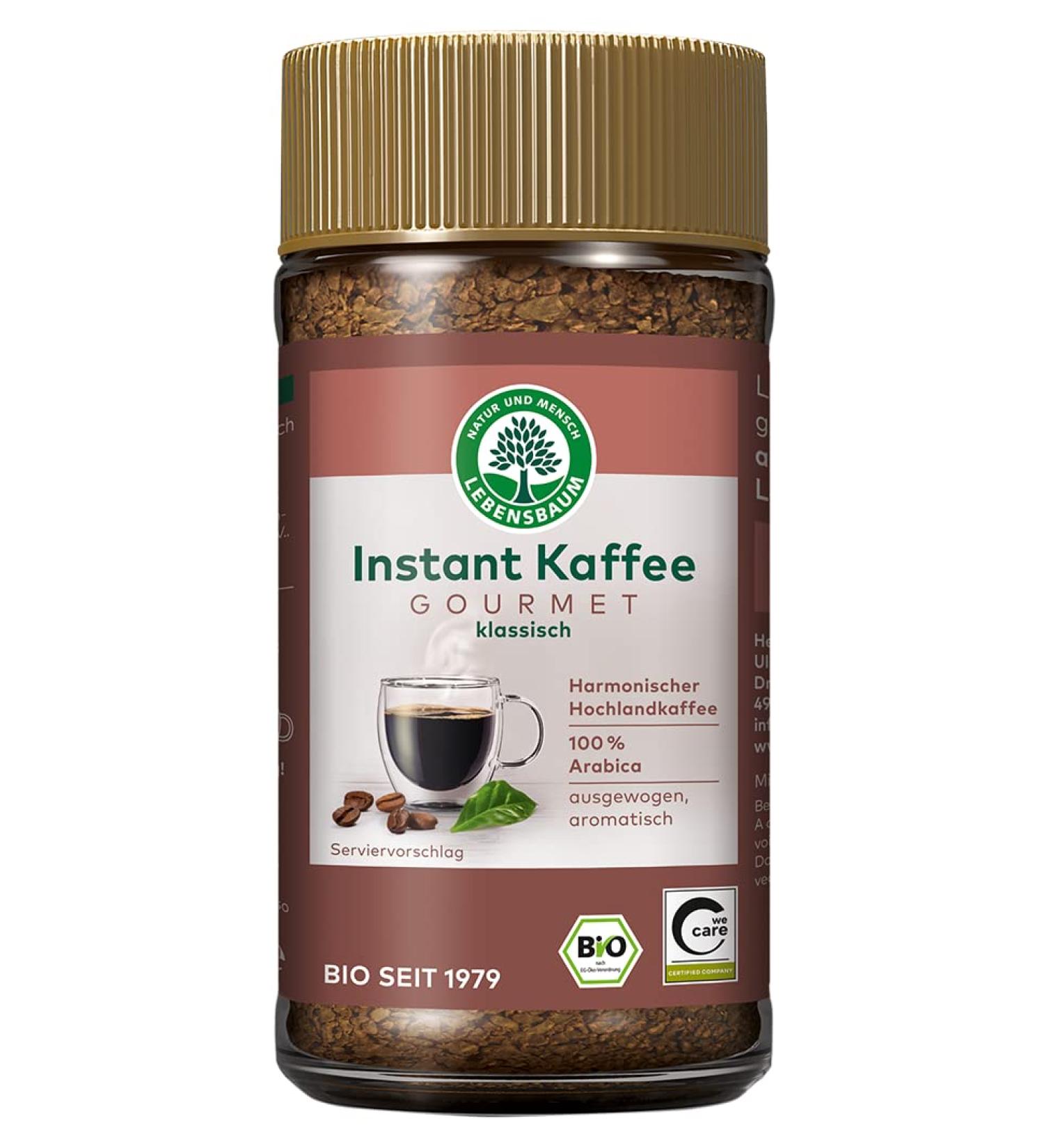  Lebensbaum Lebensbaum Organic Instant Gourmet Coffee 100g - Buy Online on GoSupps.com