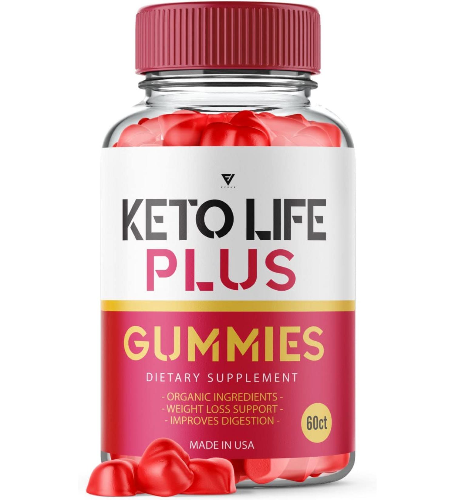 Keto Life Plus Gummies with Shark Tank ACV - 60 Gummies for Weight Loss and Rapid Diet with Oprah Winfrey ACV Supplement - Buy Online on GoSupps.com