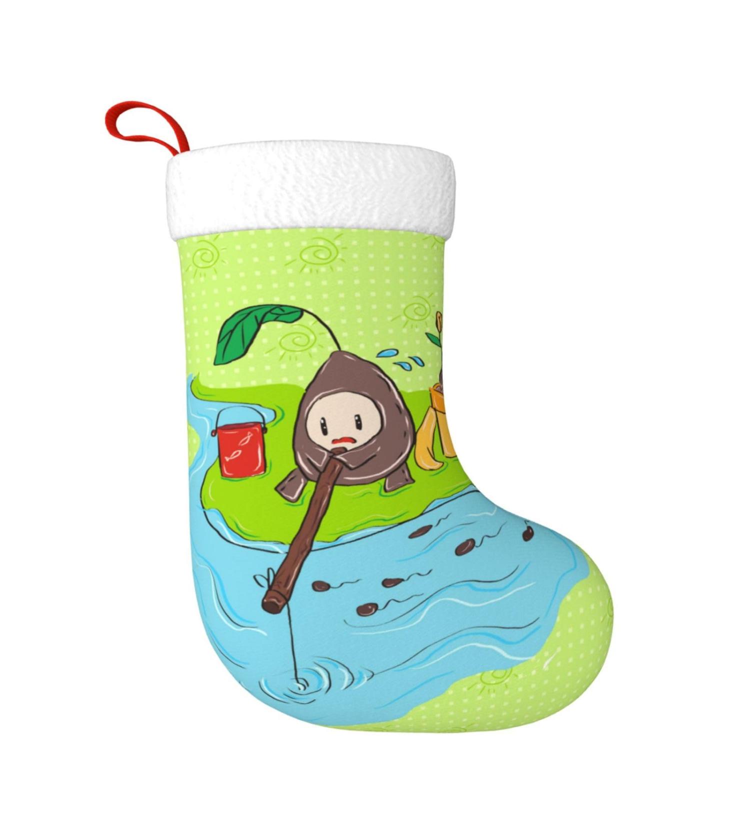 YYHHAOFA Sunflower Seeds Fishing Christmas Decorative Stockings : Soft Light and Tactile Suitable for Christmas Halloween - Buy Online on GoSupps.com