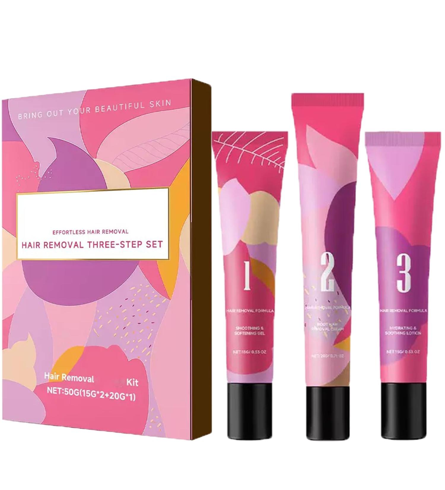  Sgjwyc Facial hair removal kit safe gentle and effective depilatory cream contains gel lotion depilatory cream suitable for face legs lips and other areas (1) - Buy Online on GoSupps.com