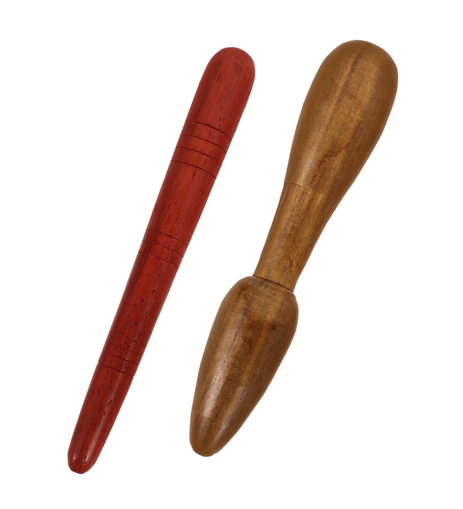 6-Piece Wooden Massage Stick Set - Muscle Scooter Hand Massager Reflex Zone Tools & Acupuncture Rods for Relaxation - Buy Online on GoSupps.com