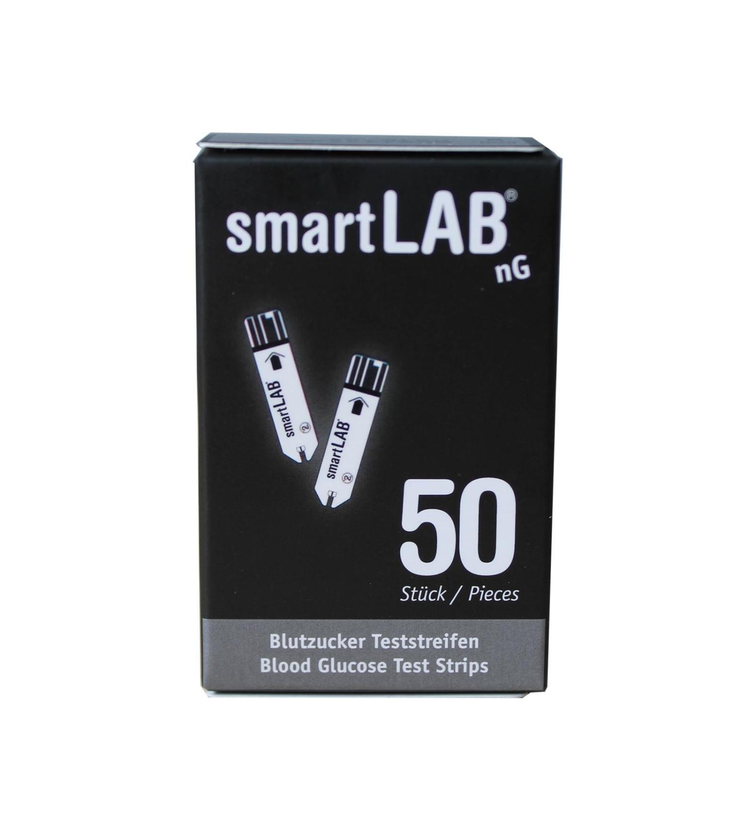 Buy smartLAB nG Blood Glucose Test Strips (50 Count) - Compatible with smartLAB nG Meters Only - Accurate & Reliable Testing - Buy Online on GoSupps.com