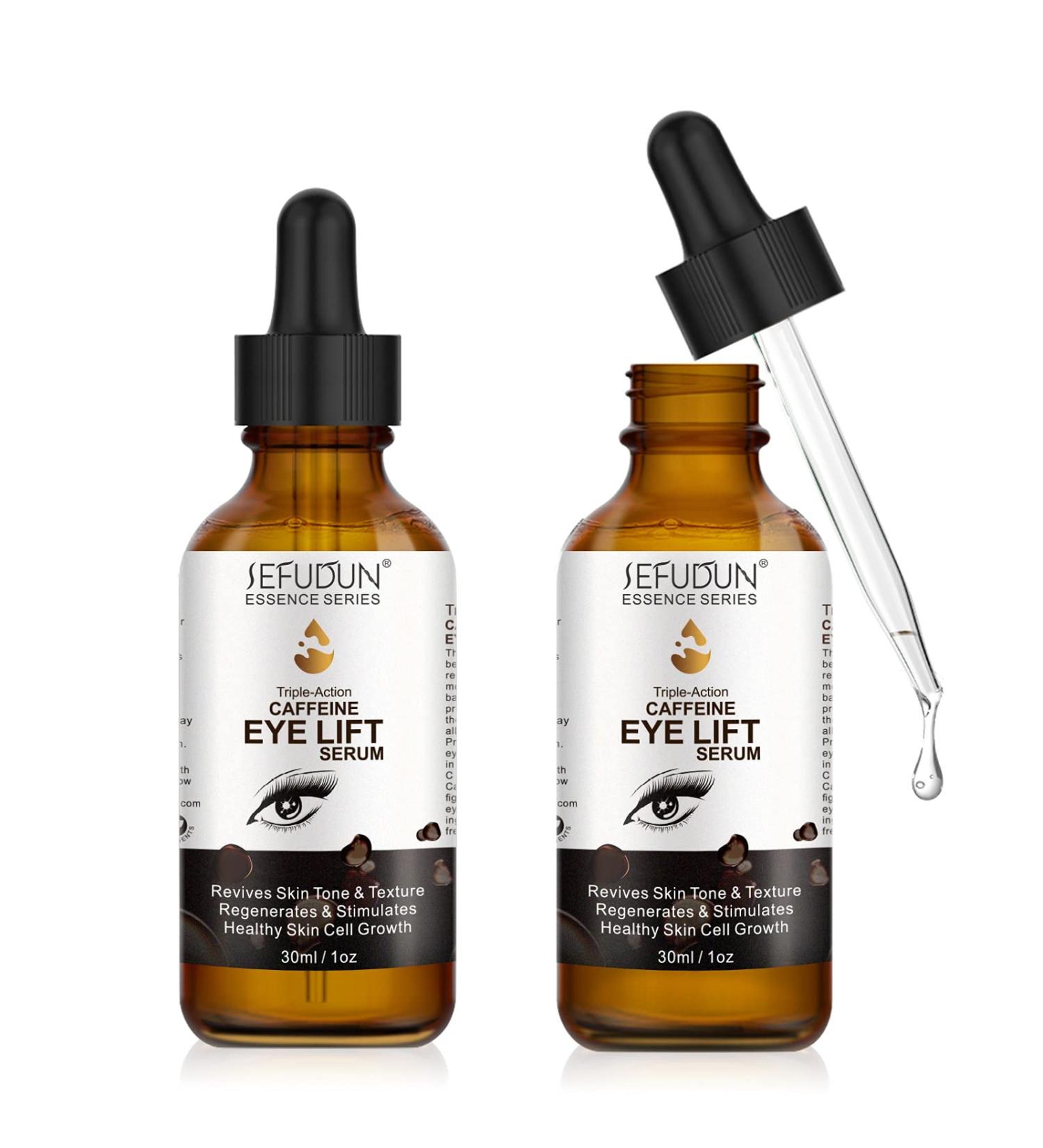 2PC Caffeine Eye Serum + EGCG - Target Dark Circles Puffiness & Fine Lines | Reduces Under Eye Bags & Wrinkles | Shop Now - Buy Online on GoSupps.com