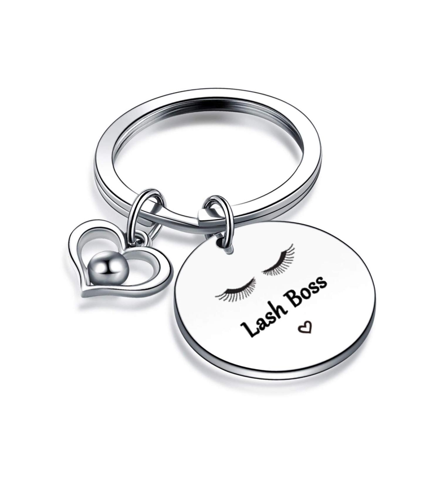 Lash Artist Keychain Makeup Jewelry Lash Boss Keyring Beautician Gift Gem Type silver - Buy Online on GoSupps.com