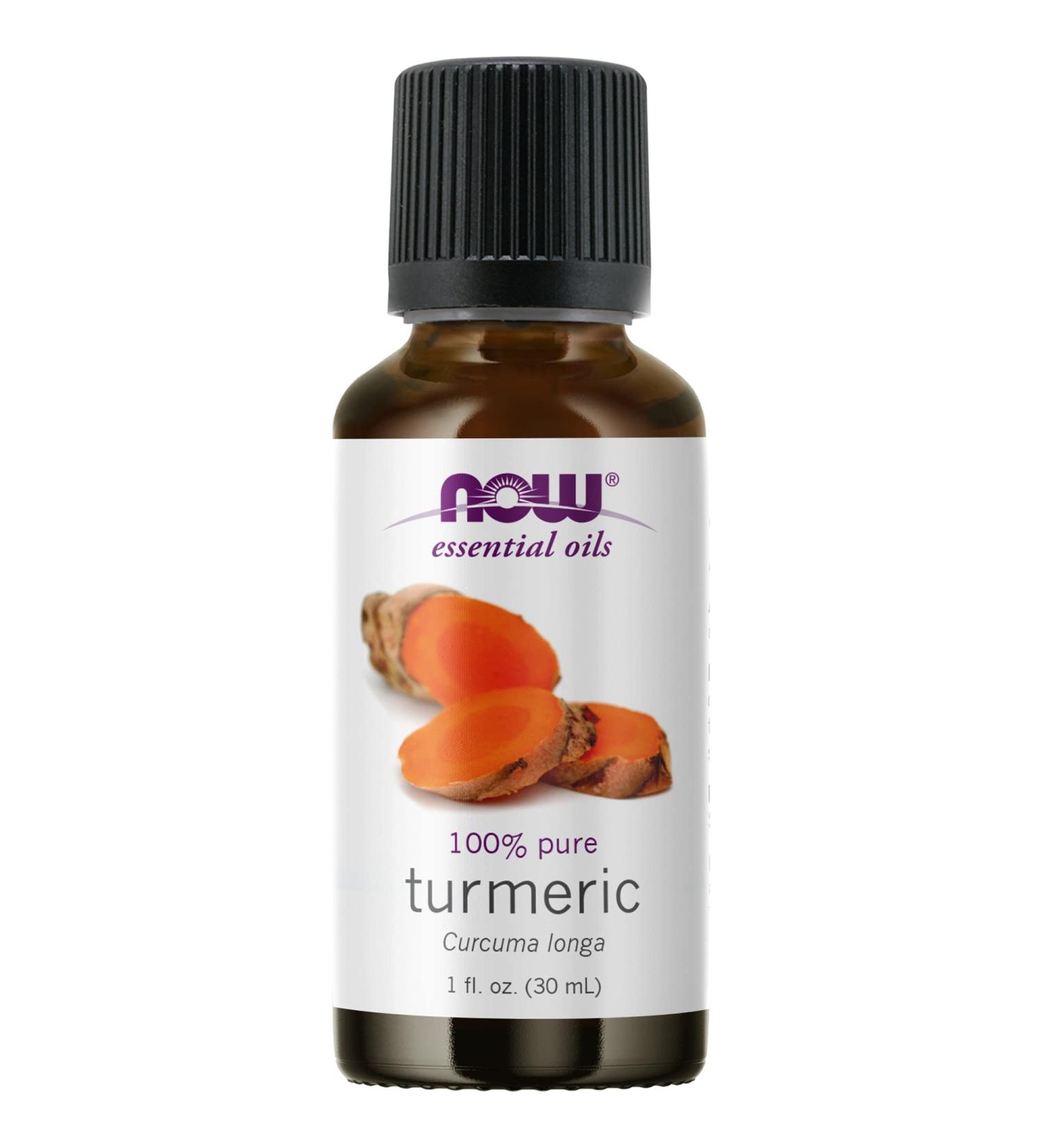 Now Foods Turmeric Essential Oil 1 fl oz (30 ml) - 100% Pure & Natural - Buy Online on GoSupps.com