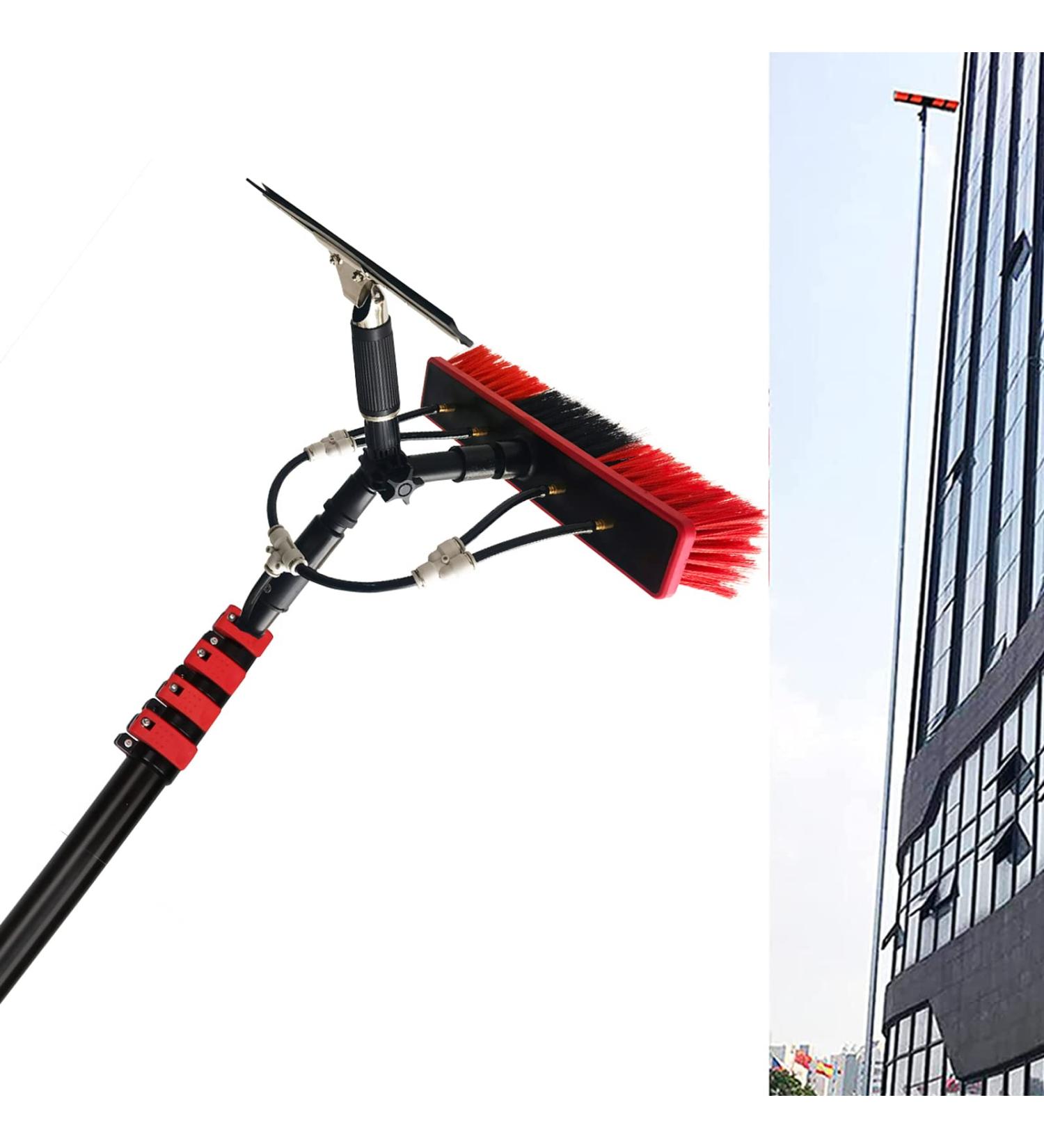 photovoltaic cleaner window cleaning pole Window Cleaning Brush Squeegee Extendable Window Cleaning Pole Professional Window Cleaner Kit Multipurpose-30Ft/24Ft - Buy Online on GoSupps.com
