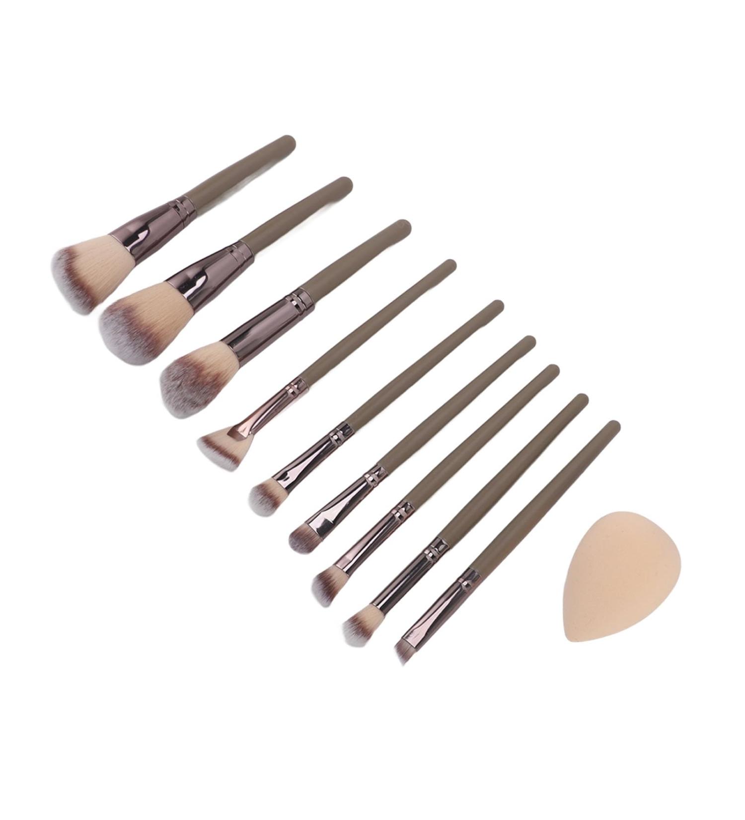 Synthetic Makeup Brushes Sponge 9 Piece Brush Set Soft with Storage Box for Home - Buy Online on GoSupps.com