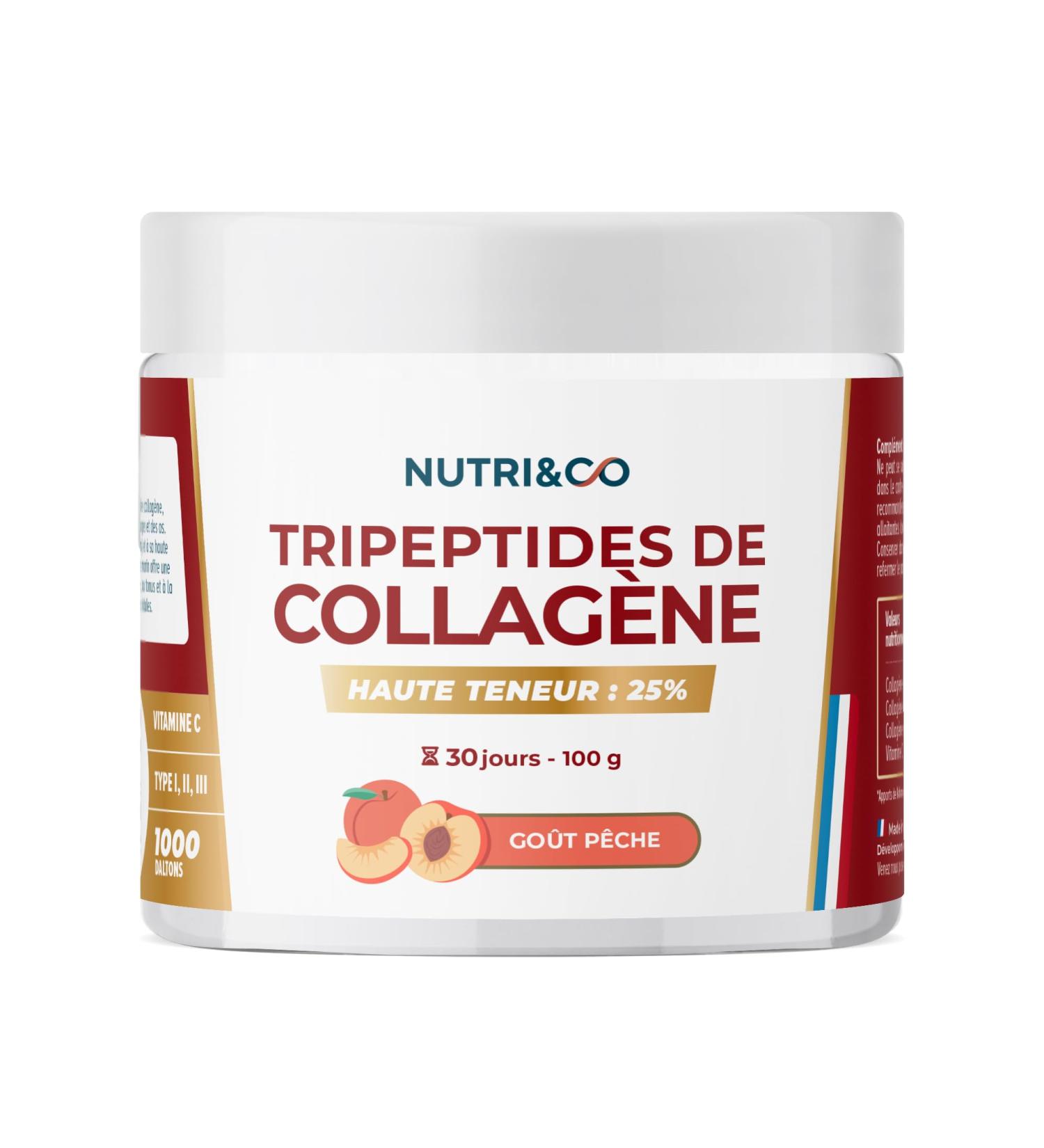 NUTRI & CO Tripeptides de Collag ne + Vitamine C Peptides Premium Biodisponibles 1000 DA Peau & Articulations Morikol Solugel Supra & Cartidyss 100g Go t P che 30jrs Fabriqu en France - Buy Online on GoSupps.com