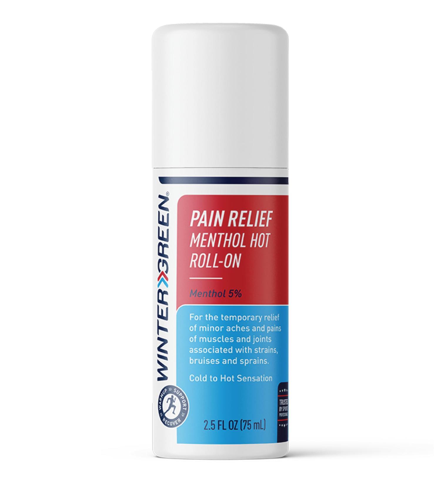 Wintergreen Menthol Hot Roll-on Gel for Muscle & Joint Relief | 2.5 Fl Oz - Strains Sprains & Bruises Relief - International Shipping - Buy Online on GoSupps.com
