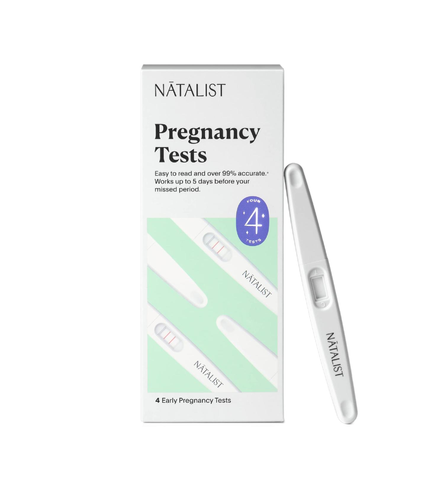 Natalist Early Pregnancy Test Kit for Women - Clear & Accurate Results, Ease Your Mind 5 Days Before Missed Period - 4 Pack - Buy Online on GoSupps.com