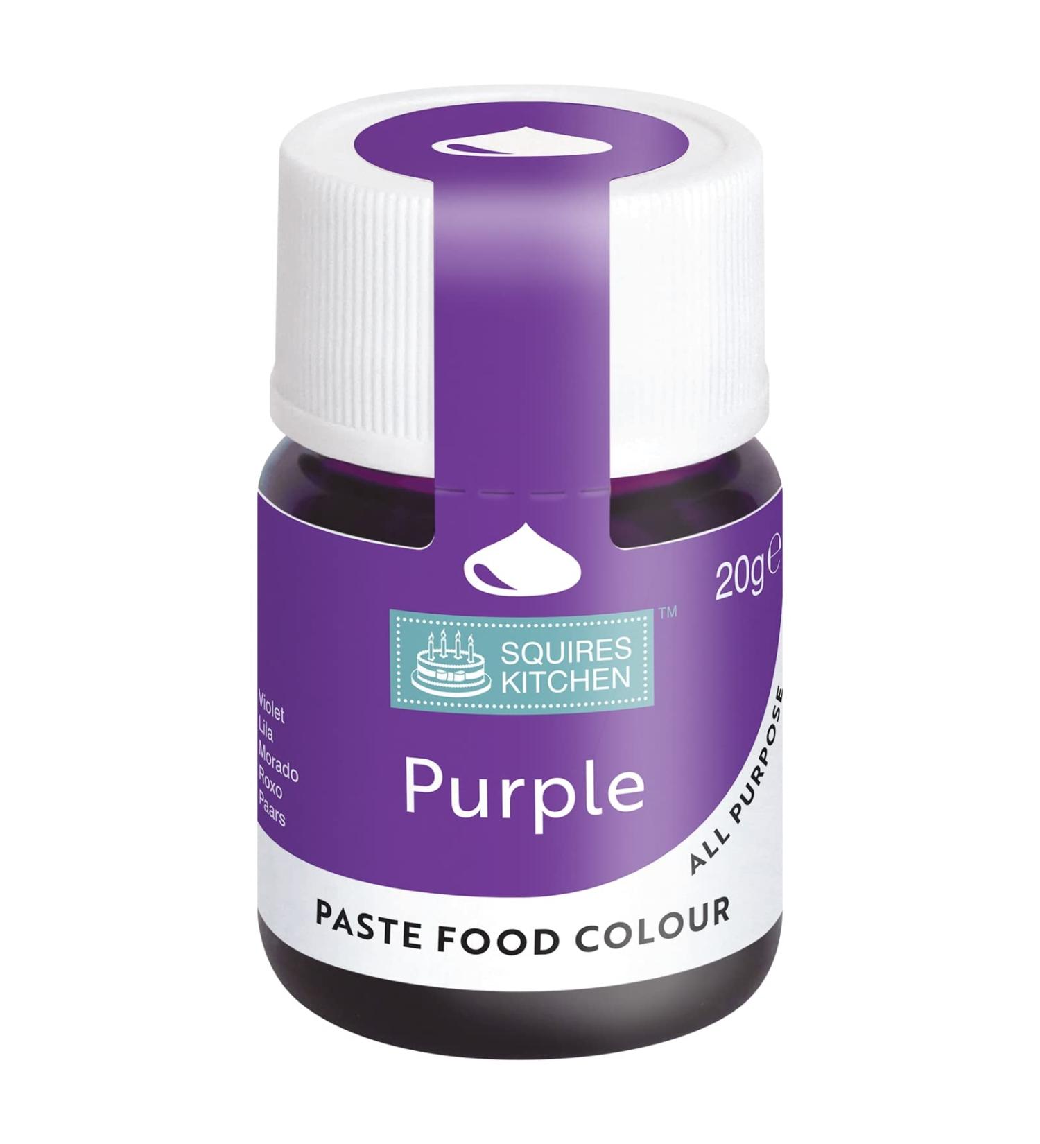 Squires Kitchen Purple Food Colouring Paste - 20g | Concentrated Color for Icing, Fondant, Buttercream & More - Buy Online on GoSupps.com
