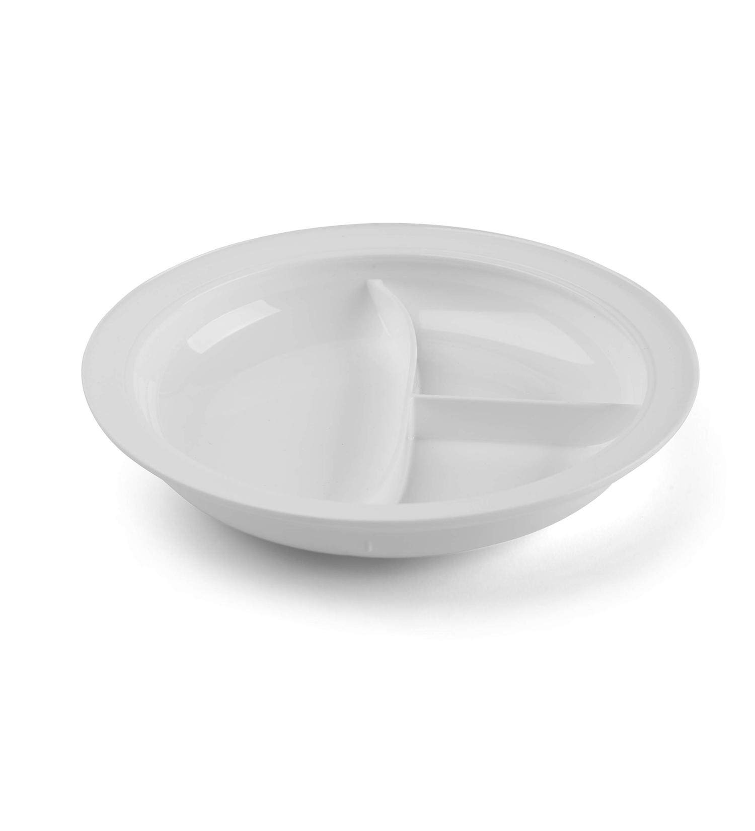 Providence Spillproof Partitioned Plate - 9 White - BPA-Free and Dishwasher Safe - Buy Online on GoSupps.com