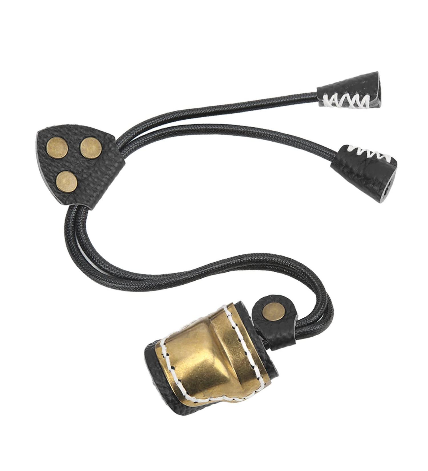 Buy Bnineteet Archery Thumb Rings | Brass Daema Protection & Soft Leather Finger Guards for Traditional Archery - Black - Buy Online on GoSupps.com