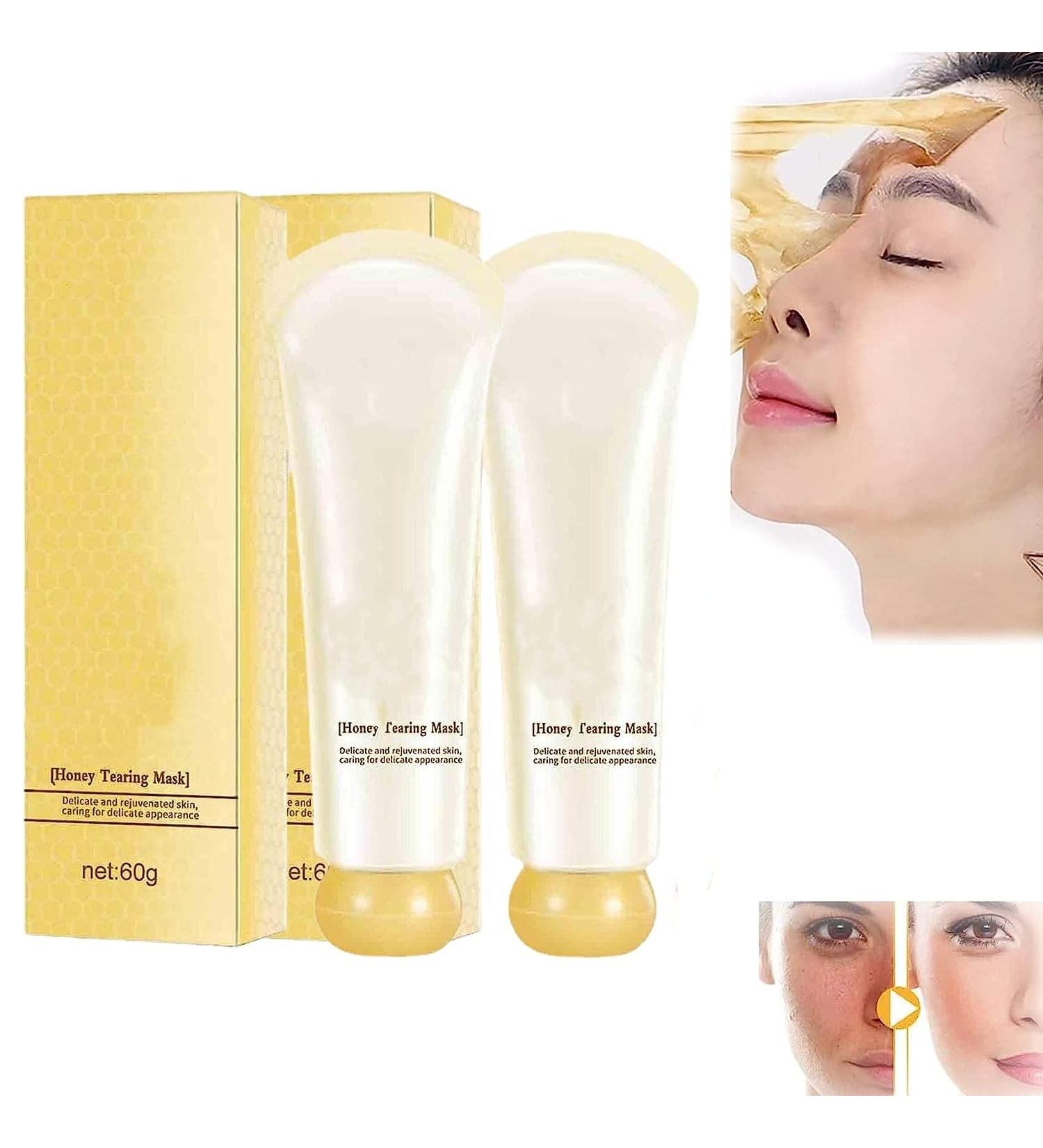 Honey Tearing Mask Peel Honey Mask Mask Dead Skin Clean Pores Shrink Blackhead Control Honey Peel Mask for Face Mask Dead Skin Clean Pores (2pcs) - Buy Online on GoSupps.com
