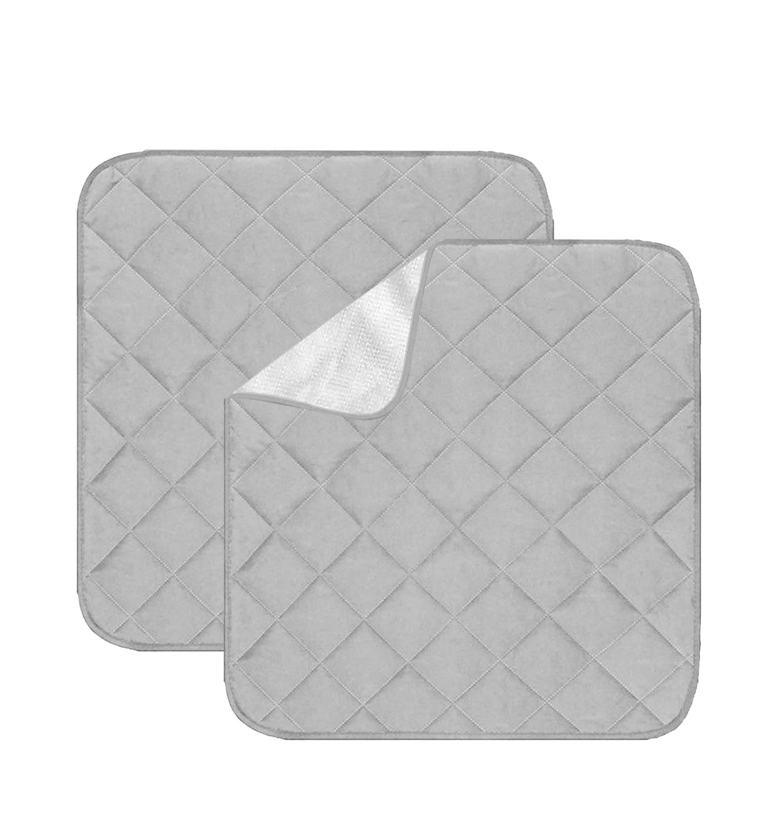 Ruiqas Waterproof Reusable Seat Cushion - Absorbent Incontinence Stool Cushion (2-Pack) | Washable Seating Saver for Seniors | 22x21 Beige & Gray - Buy Online on GoSupps.com