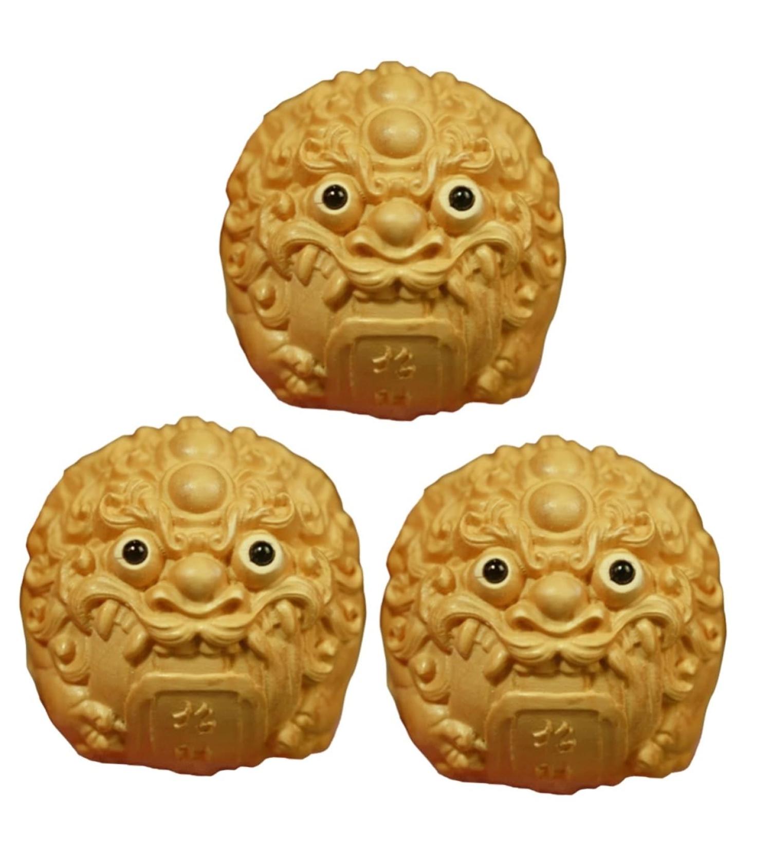 Buy Gleavi 3ST Hornament Feng Shui Pi Yao Tea Pet & Baoding Balls - Kylin Statue & Wooden Fitness Tool for International Shipping - Buy Online on GoSupps.com