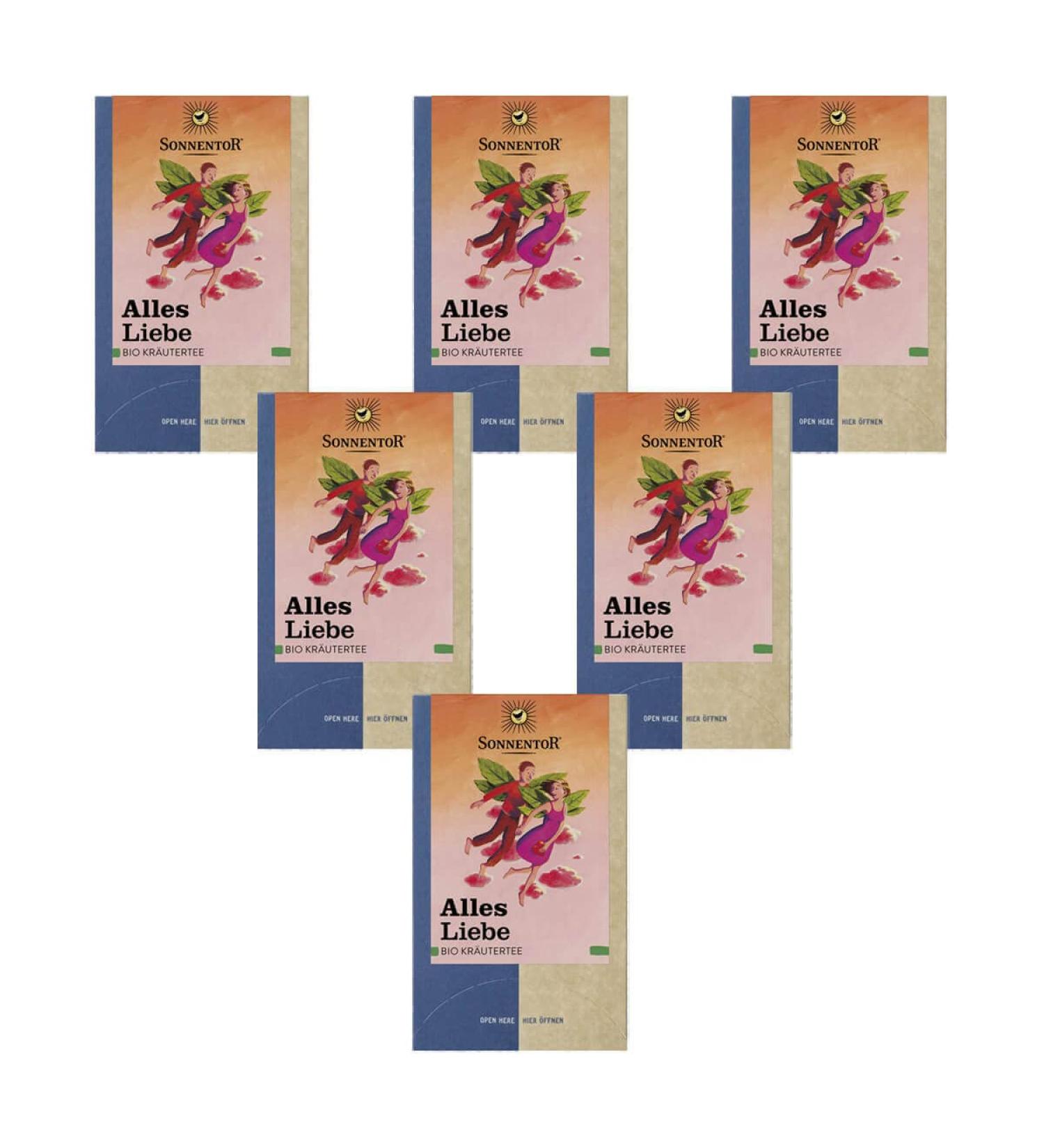 Sonnentor Sonnentor - Alles Liebe Pack of 6 organic filter bags - 18 g