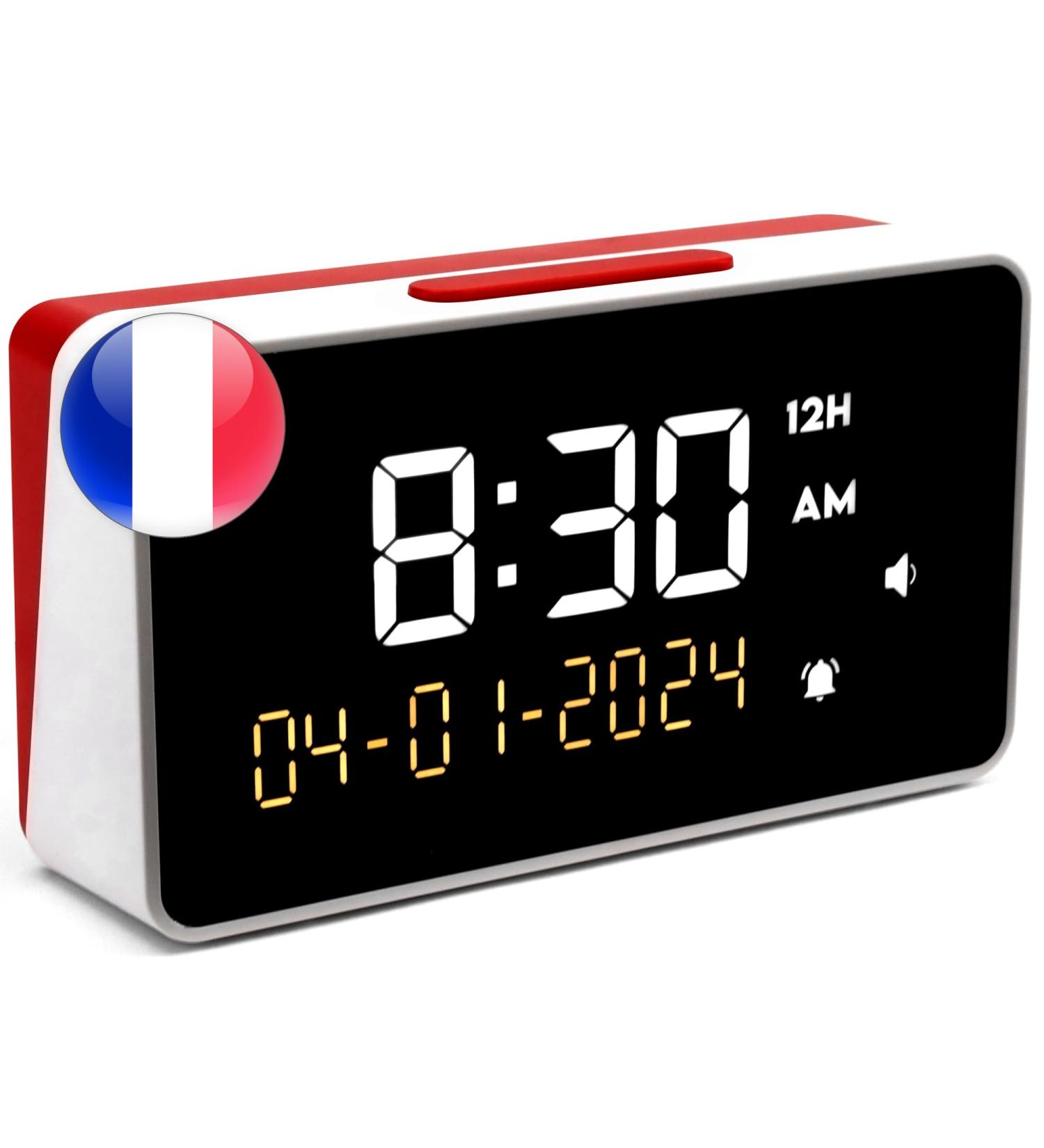 French Talking Alarm Clock - Speaks FRENCH French Voice
