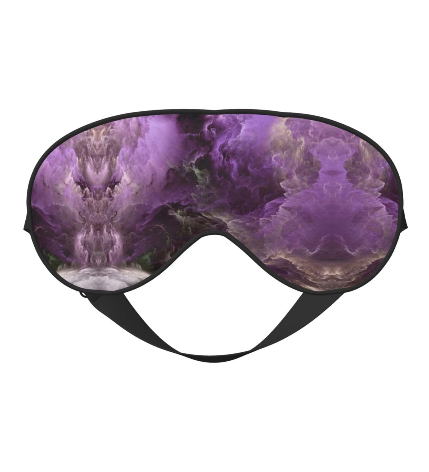 Purple Galaxy Sleep Mask | Adjustable & Soft Blindfold for Travel Meditation & Deep Relaxation - Shop Internationally - Buy Online on GoSupps.com