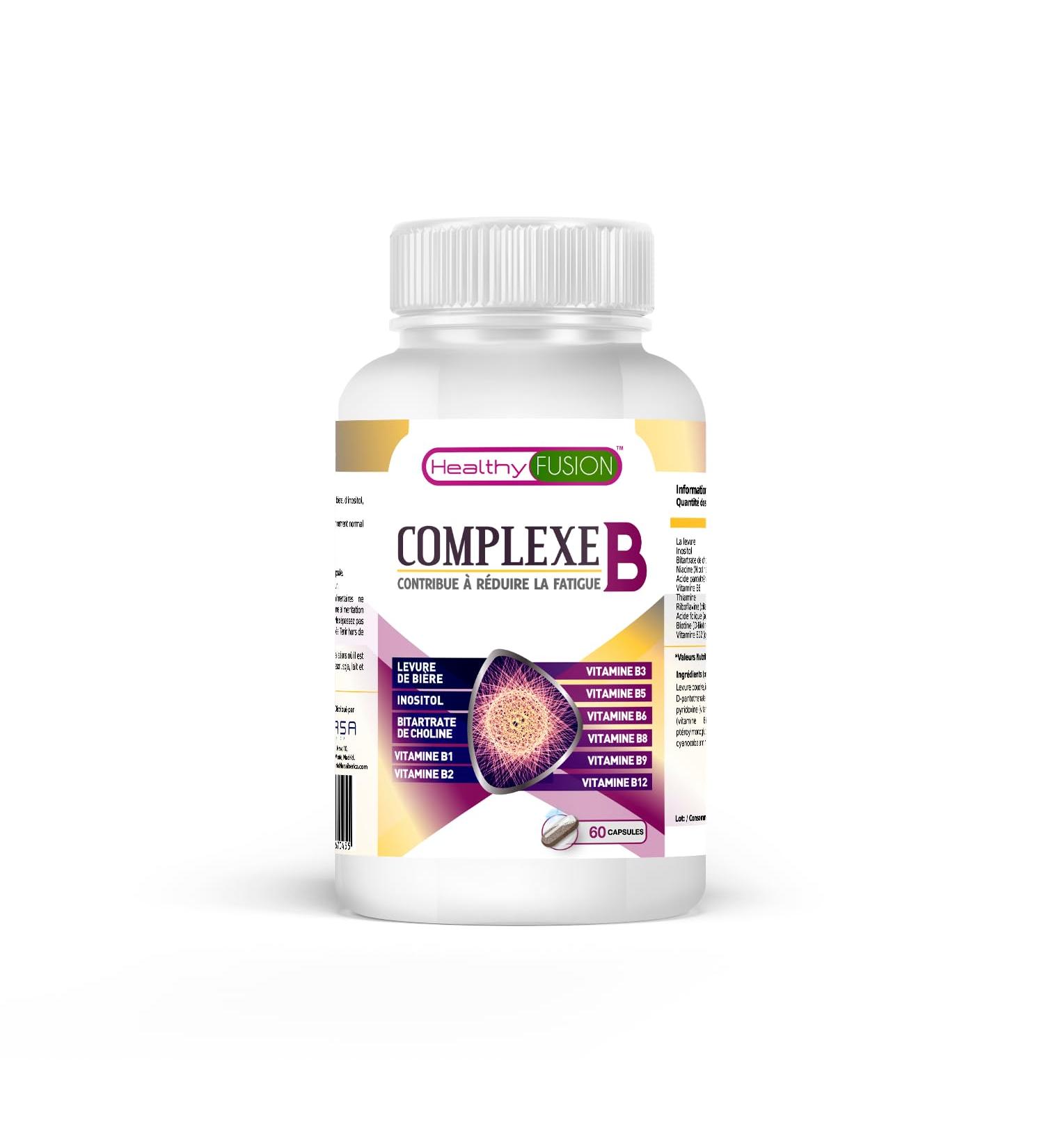 Vitamin B Complex with Vitamins B1 B2 B3 B5 B6 B9 B12 | Strengthens the Immune System | Provides Energy | 60 Capsules - Buy Online on GoSupps.com