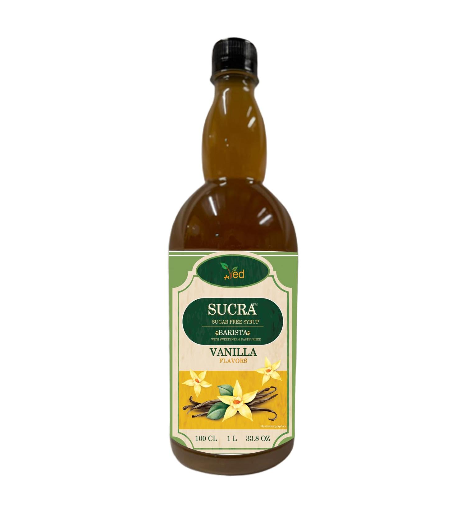Ved Premium 1L Syrup for Coffee & Cocktails Sugar Free Vanilla Flavor Vegan Gluten Free and Fat Free. - Buy Online on GoSupps.com