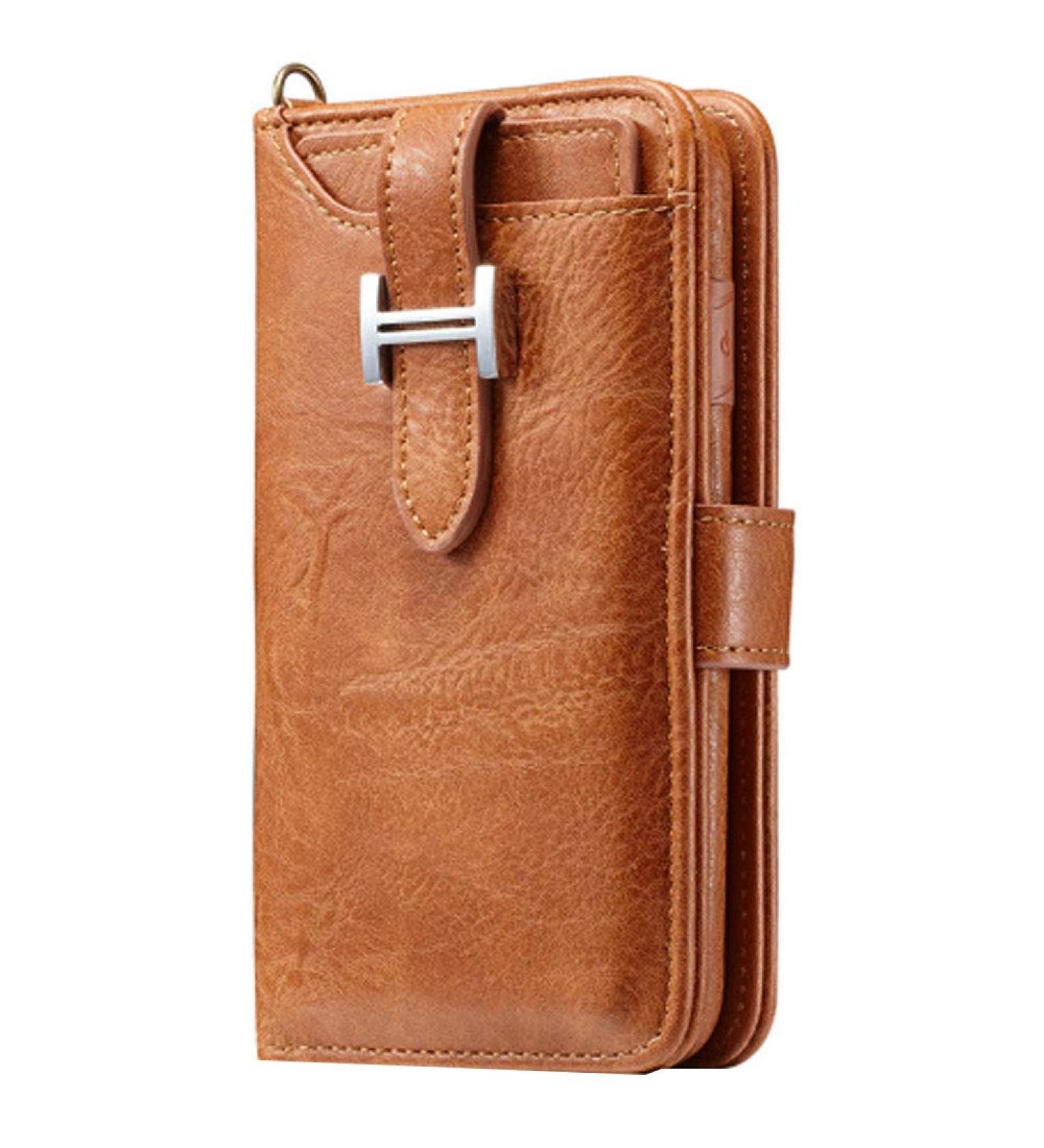 Jennyfly iPhone XS Max Wallet Case - PU Leather Hand Strap Card Slots - Brown - 2018 - Buy Online on GoSupps.com