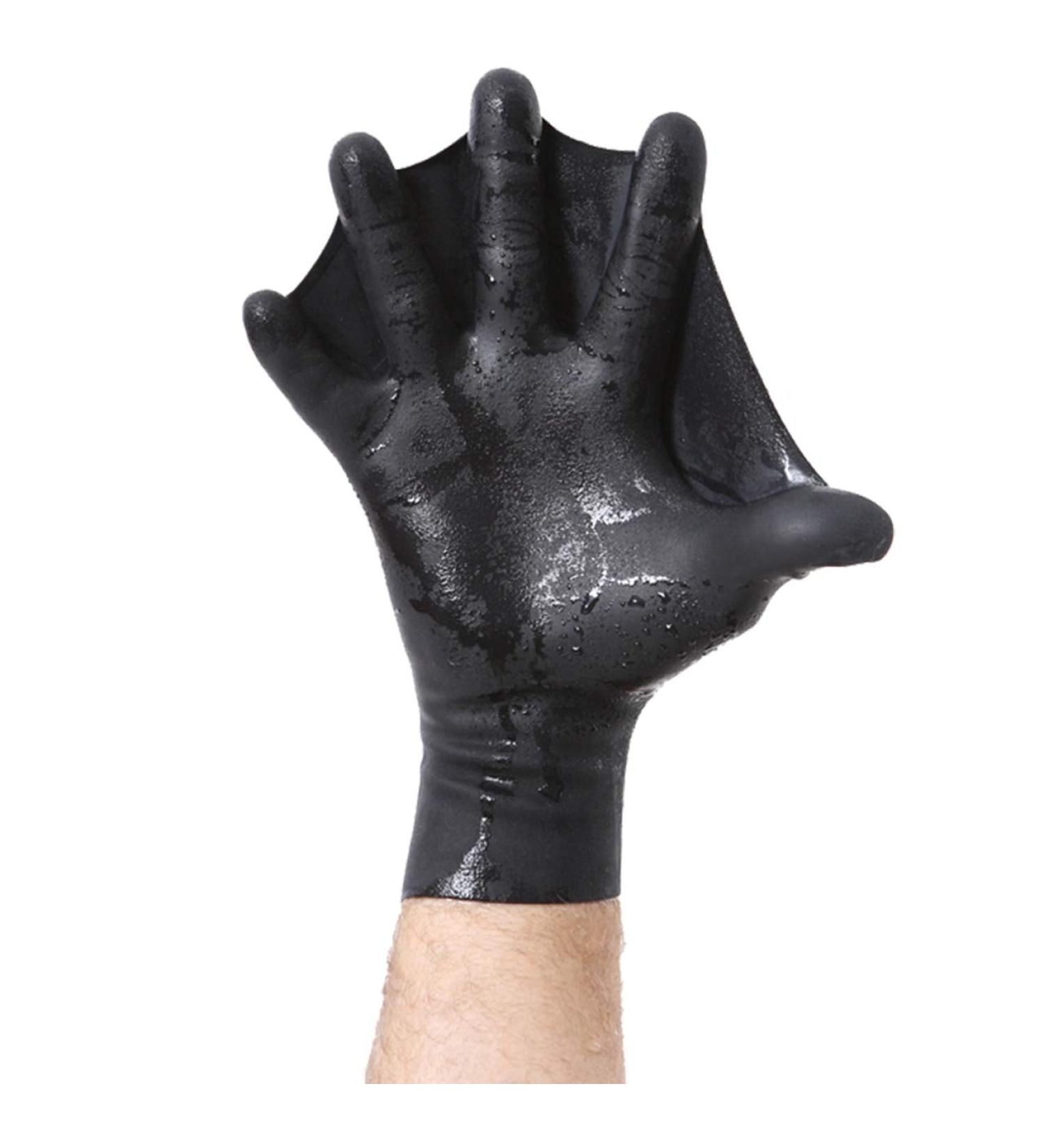DarkFin Webbed Power Swimming Gloves (1 Pair) for Men and Women - Ideal for Scuba Diving, Snorkeling, Spearfishing, Surfing - Black, Medium/Large - Buy Online on GoSupps.com