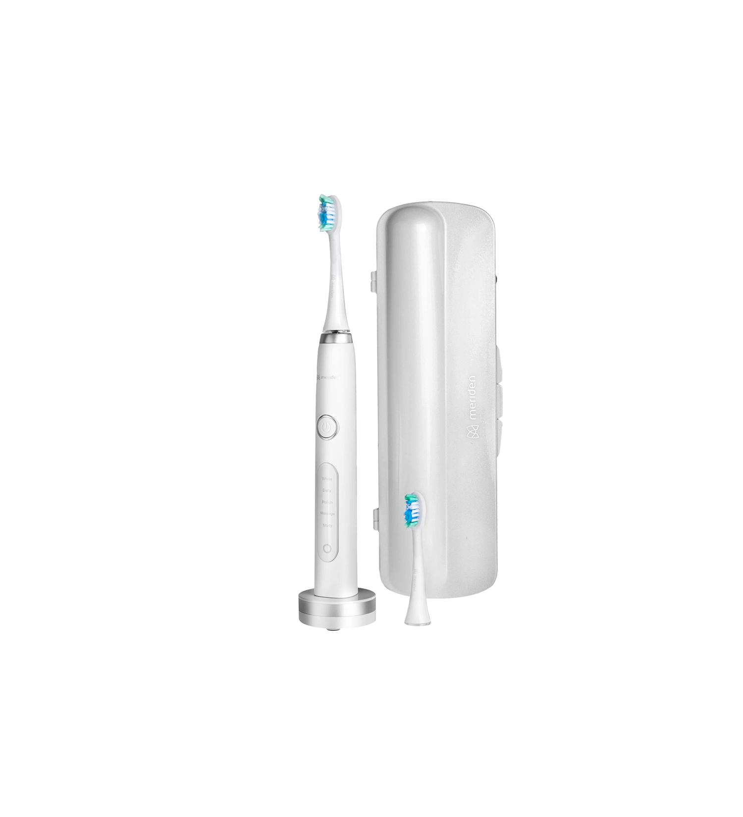 Merid Sonic+ Professional Ultrasound Toothbrush - 2 Heads 5 Modes Travel Case Induction Charging - International Shipping - Buy Online on GoSupps.com