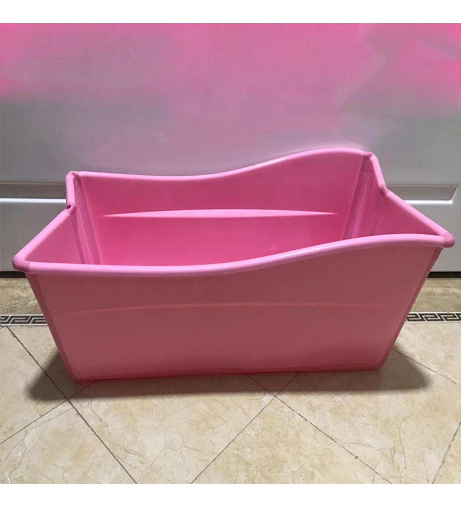 Pet Bath Tub Dog Cat Portable Folding Medicinal Bath Bucket Medium and Small Dog Bath Tub Suitable for Bathroom Outdoors (Pink 98 * 50 * 56CM) Elegant Pink 77*40*29CM - Buy Online on GoSupps.com