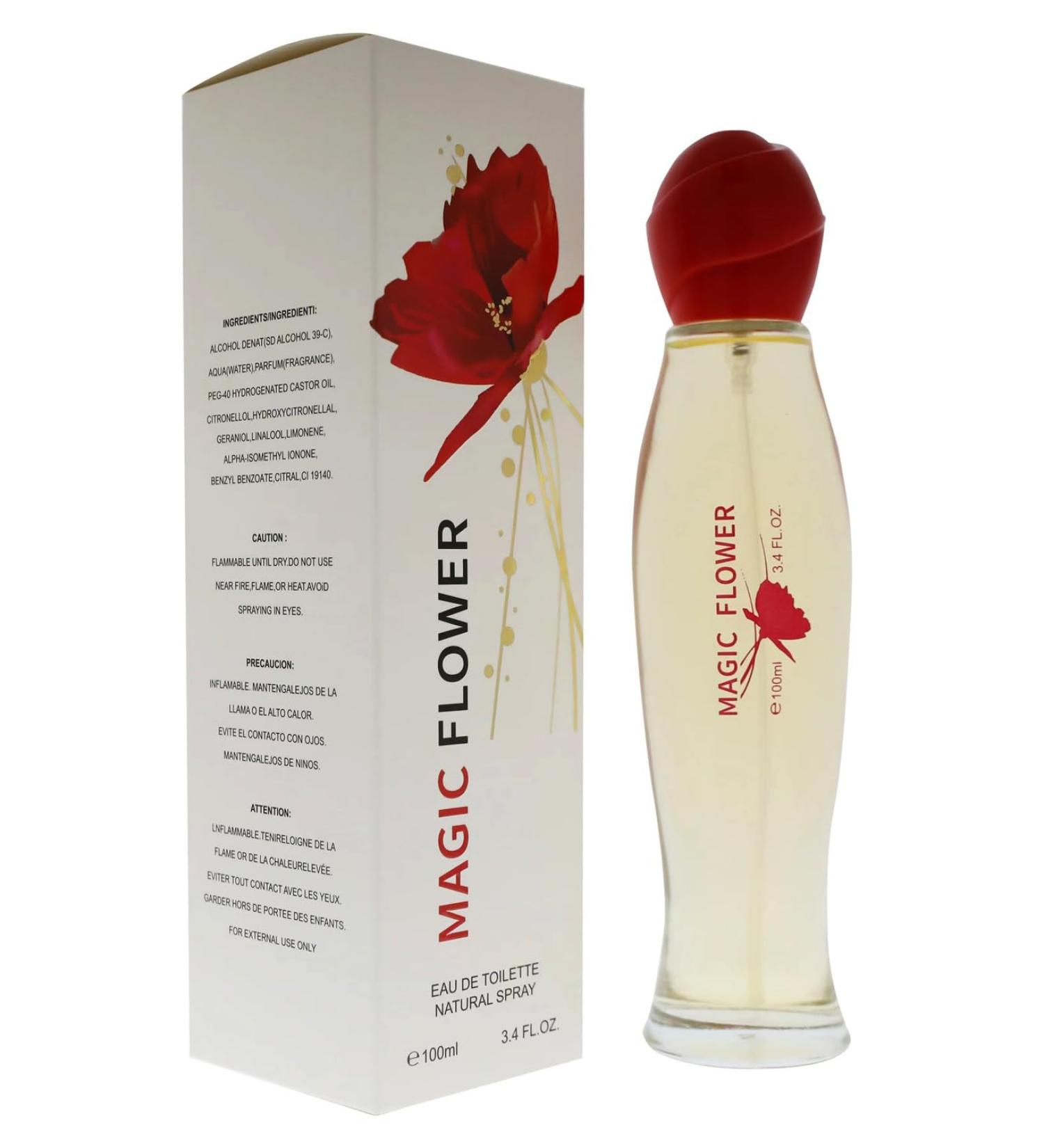 Magic Flower 3.4 OZ Women Eau De Toilete Perfum Natural Spray 100 ml
