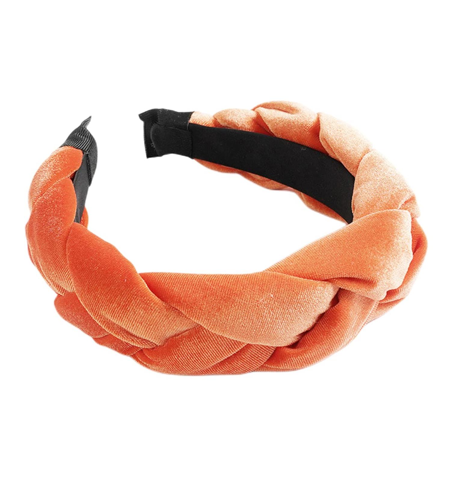 scicent Headbands for Girl's Hair Velvet Girls School Headband Fashion No Slip Head Band Hair Band hair Accessories for Women Girls Hair Accessories - Orange - Buy Online on GoSupps.com