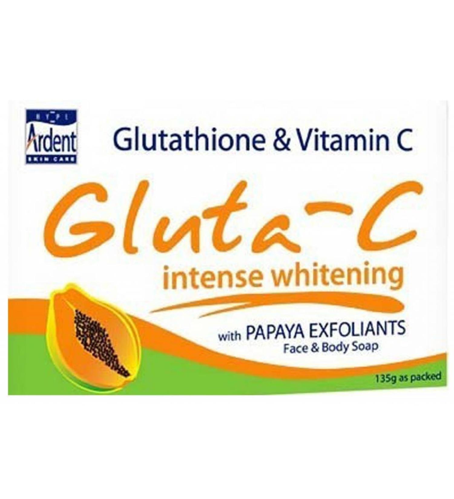 GLUTA-C PAPAYA Whitening Bar Soap Glutathione & Vitamin C 135 Gram Bar by Gluta-C