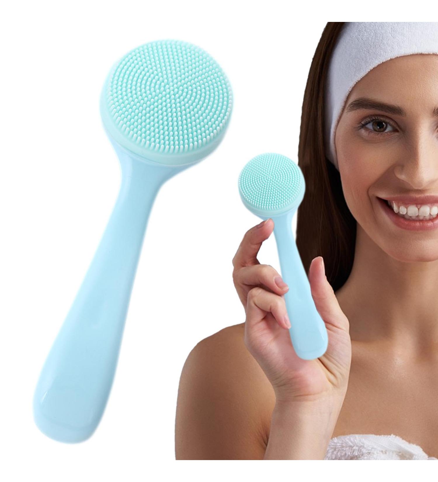 Neamou Silicone Face Scrubber | Silicone Manual Facial Cleansing Brush - Manual Facial Cleansing Brush Skin Friendly Waterproof Face Cleaning Scrubber Blue - Buy Online on GoSupps.com