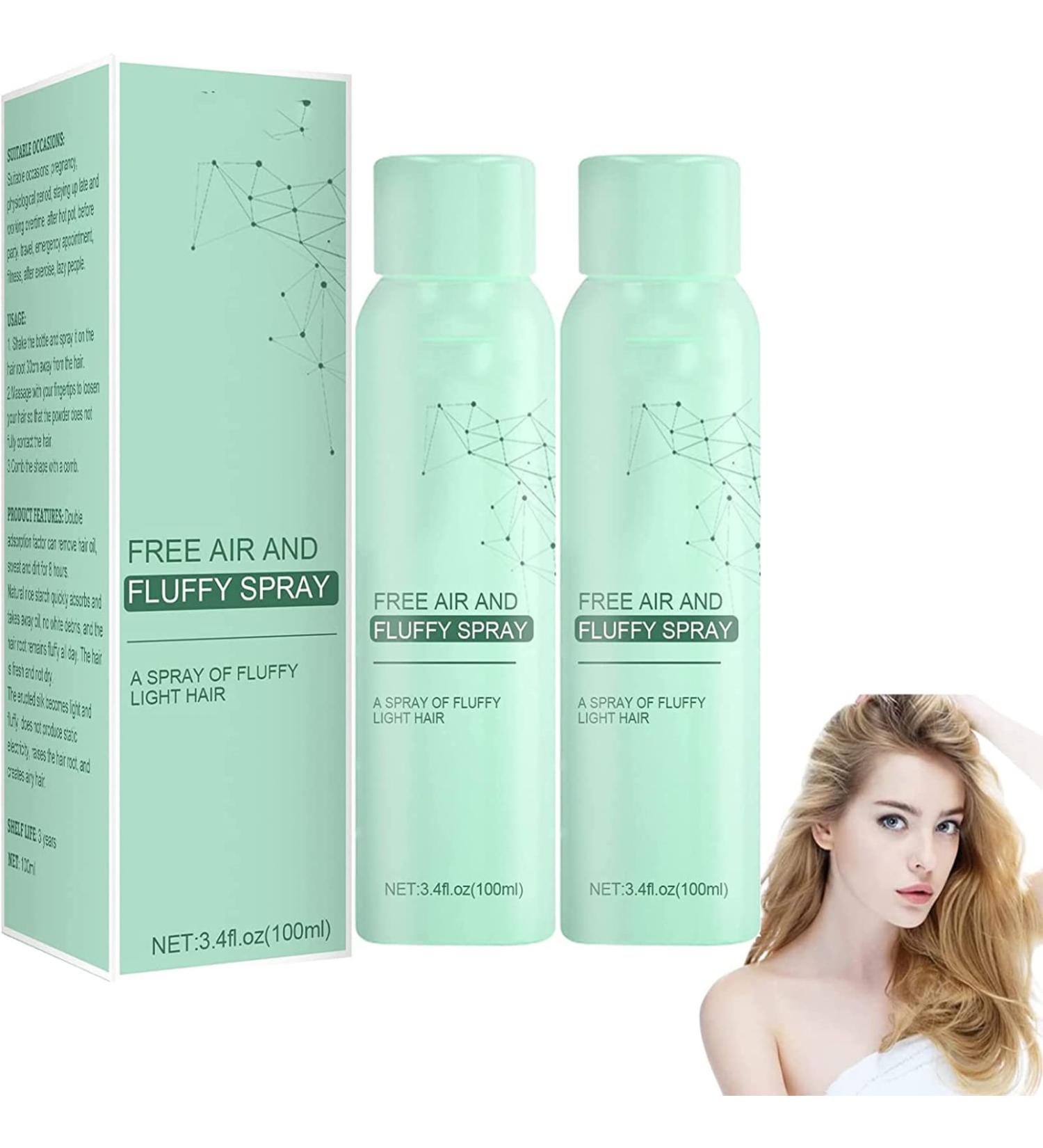 LONGLUAN Leave-in Dry Hair Spray for Volumizing and Oil Control - Air-feeling Fluffy Lift Hairspray for All Hair Types 3.38 oz (2Pcs) - Buy Online on GoSupps.com