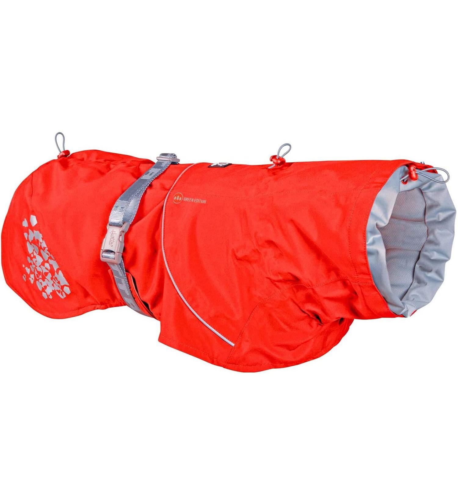 Hurtta Monsoon Eco Hundelegenmantel - Waterproof Dog Rain Jacket Reflective 100% Recycled Material Red 50cm Rose Hip - Shop Now! - Buy Online on GoSupps.com
