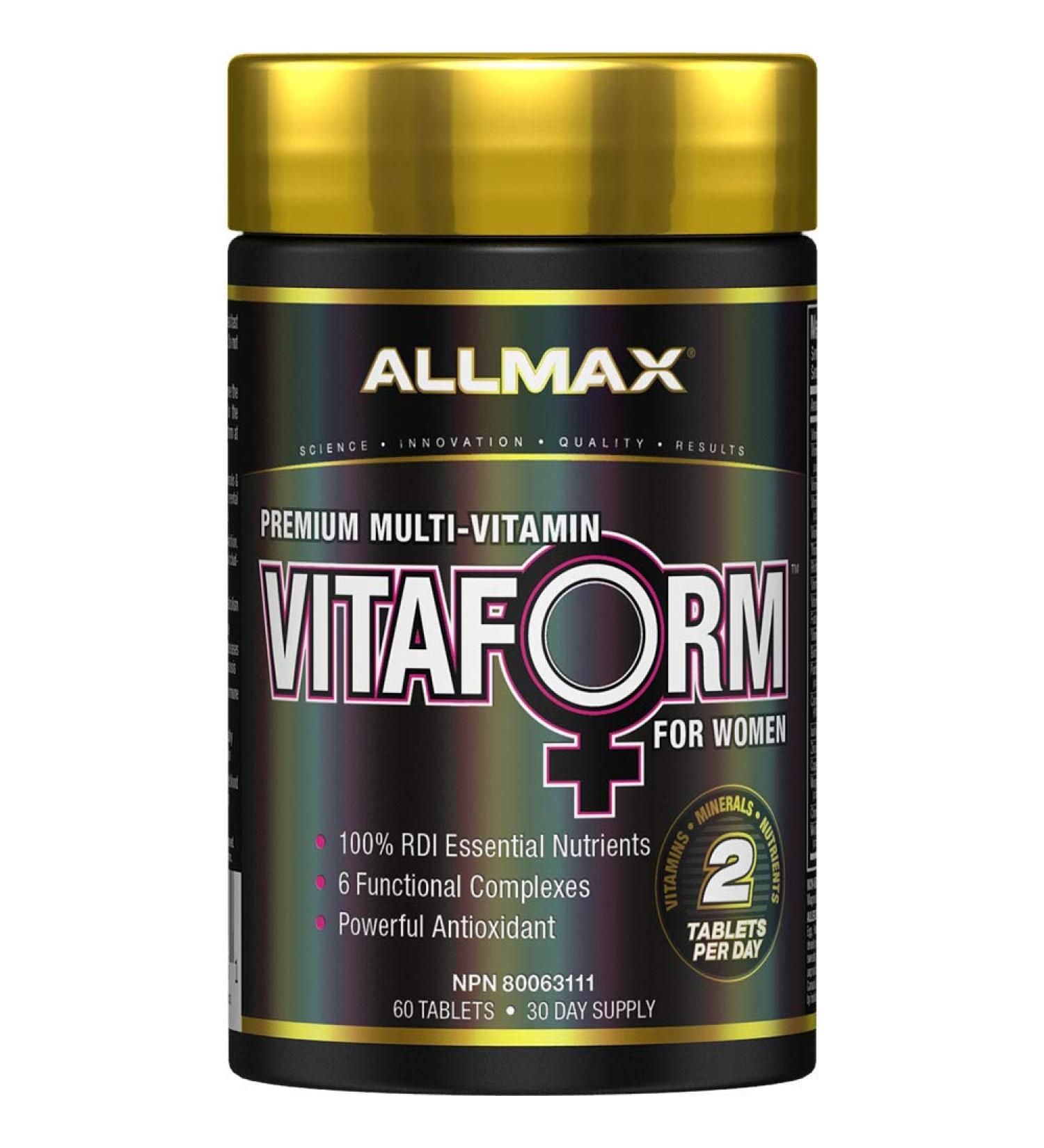ALLMAX Nutrition - Vitaform - Premium - Multi-Vitamin for Women - 60 Count - 30-day supply - Buy Online on GoSupps.com