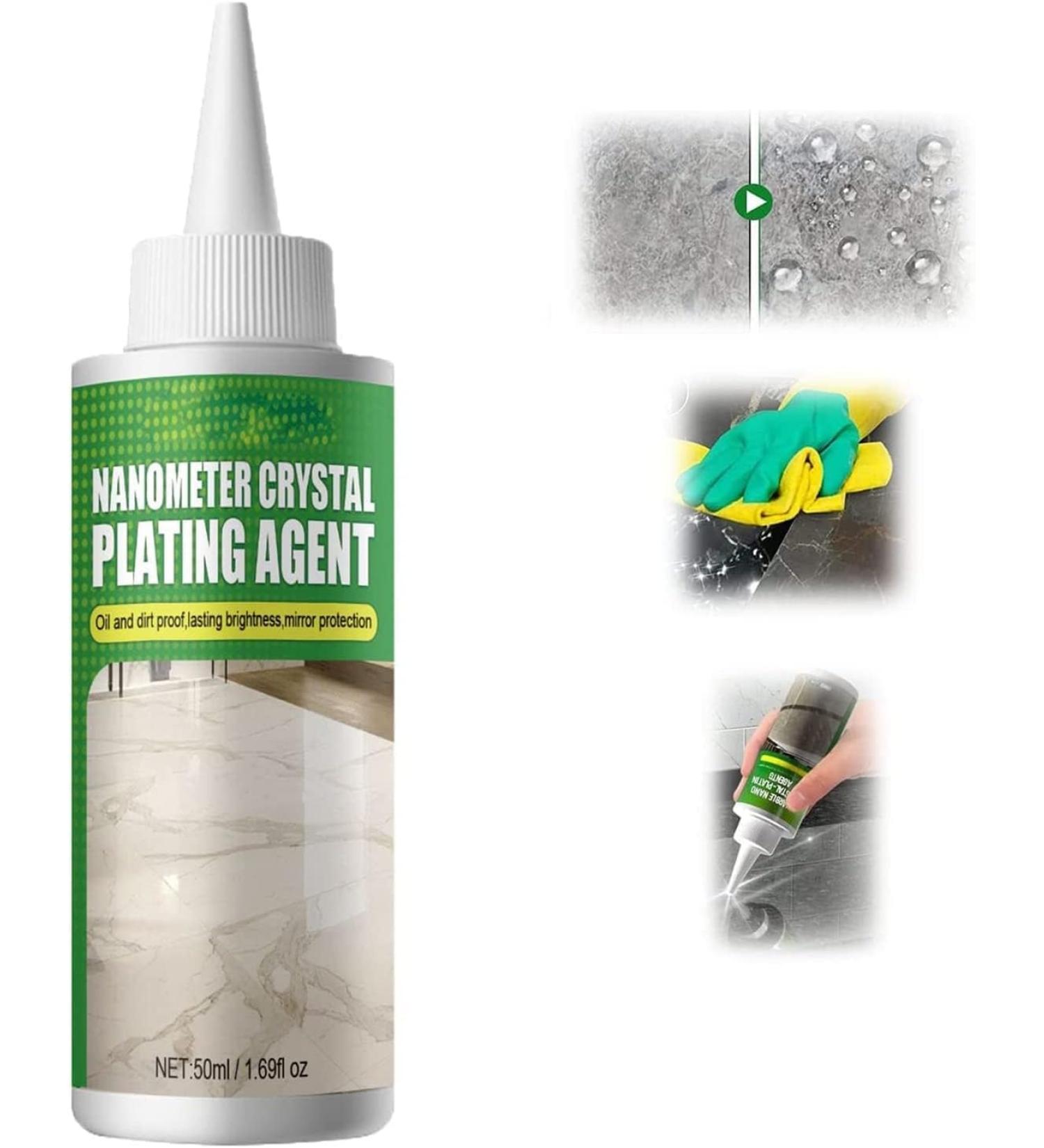 Marble Nano Crystal-Plating Agent Stone Crystal Plating Agent for Kitchen Quartz Countertop Cleaner and Polish Strong Protective Long-lasting Polishing (50ml) - Buy Online on GoSupps.com