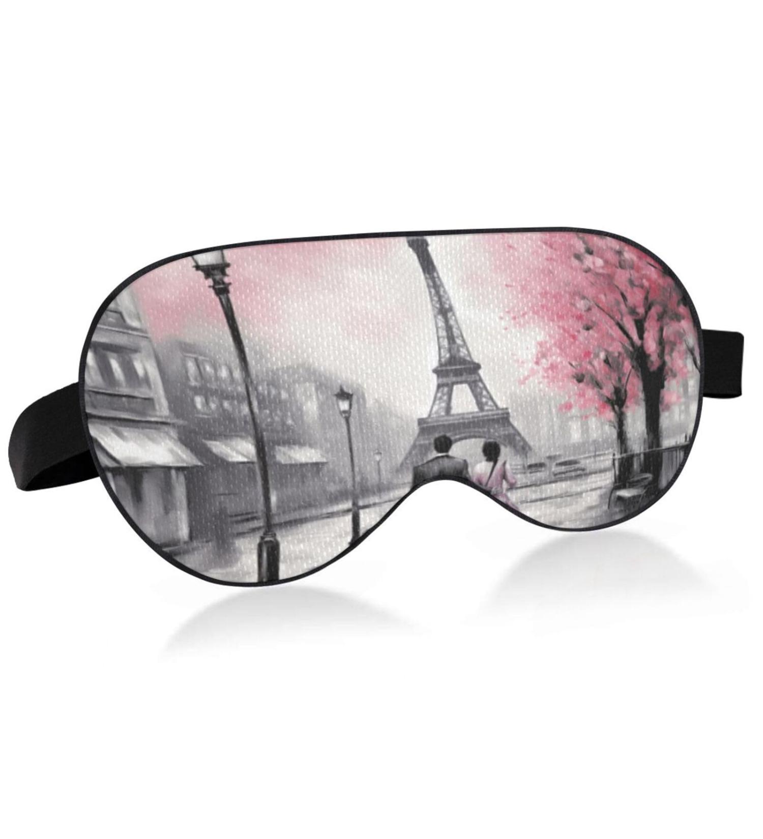 Magic Tape Sleep Mask - Eiffel Tower Eye Mask for Travel & Sleep | Soft Breathable Adjustable Light Blocking for Men & Women - Buy Online on GoSupps.com