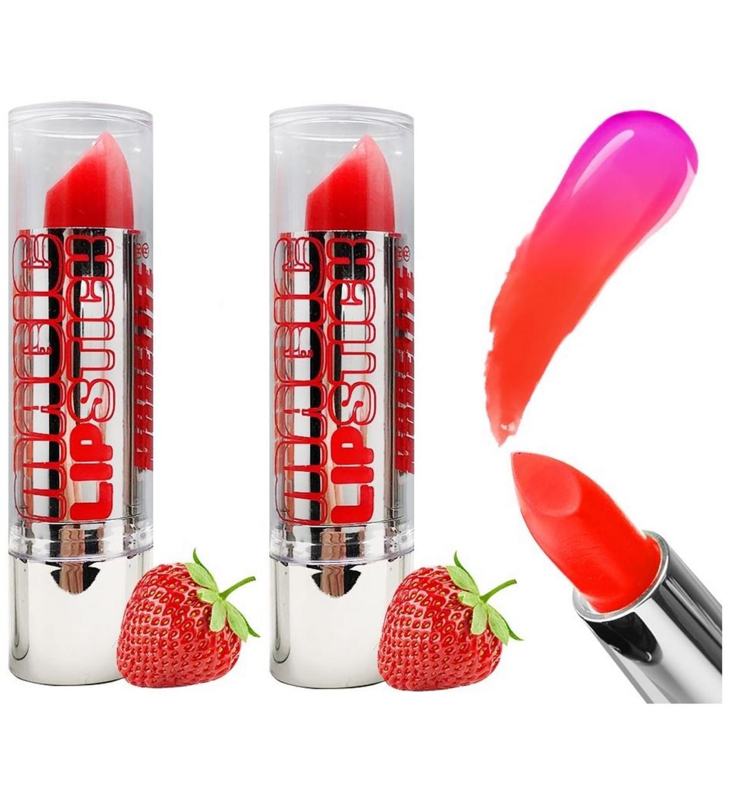 G n rique 2 Magic Lipstick Sticks pH Reactive Varied and Personalized Colors to Fit Your Lips Red