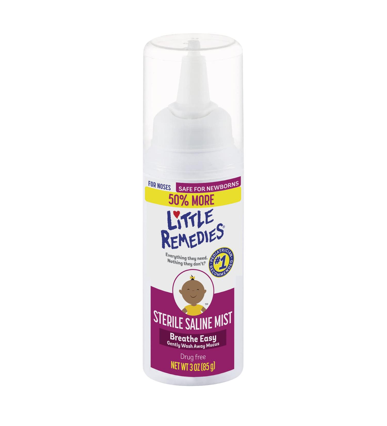 Little Remedies Sterile Saline Nasal Mist 3 oz - Safe for Newborns - Pack of 1 - Buy Online on GoSupps.com